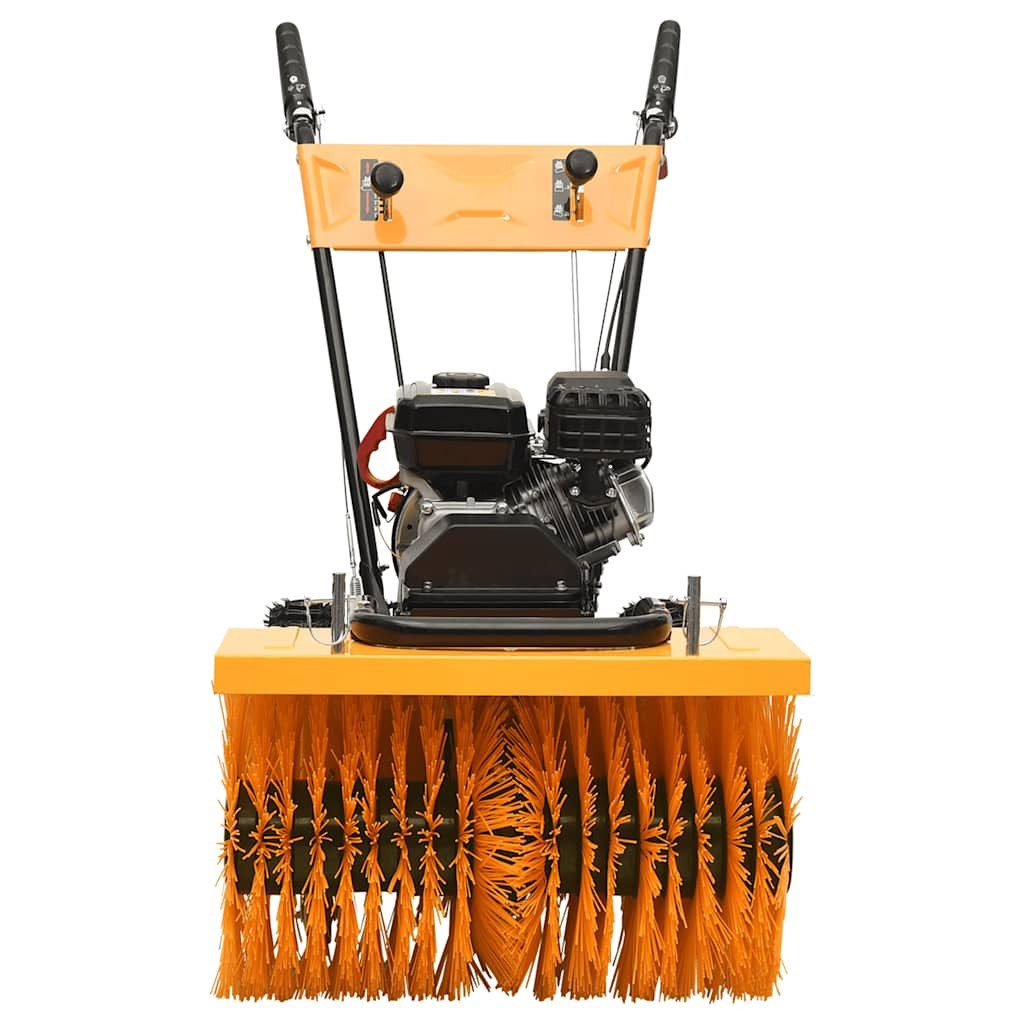 vidaXL Benzin-Schneefräse, 2-in-1 Schneefräse und Kehrmaschine Benzinbetrieben 6,5PS
