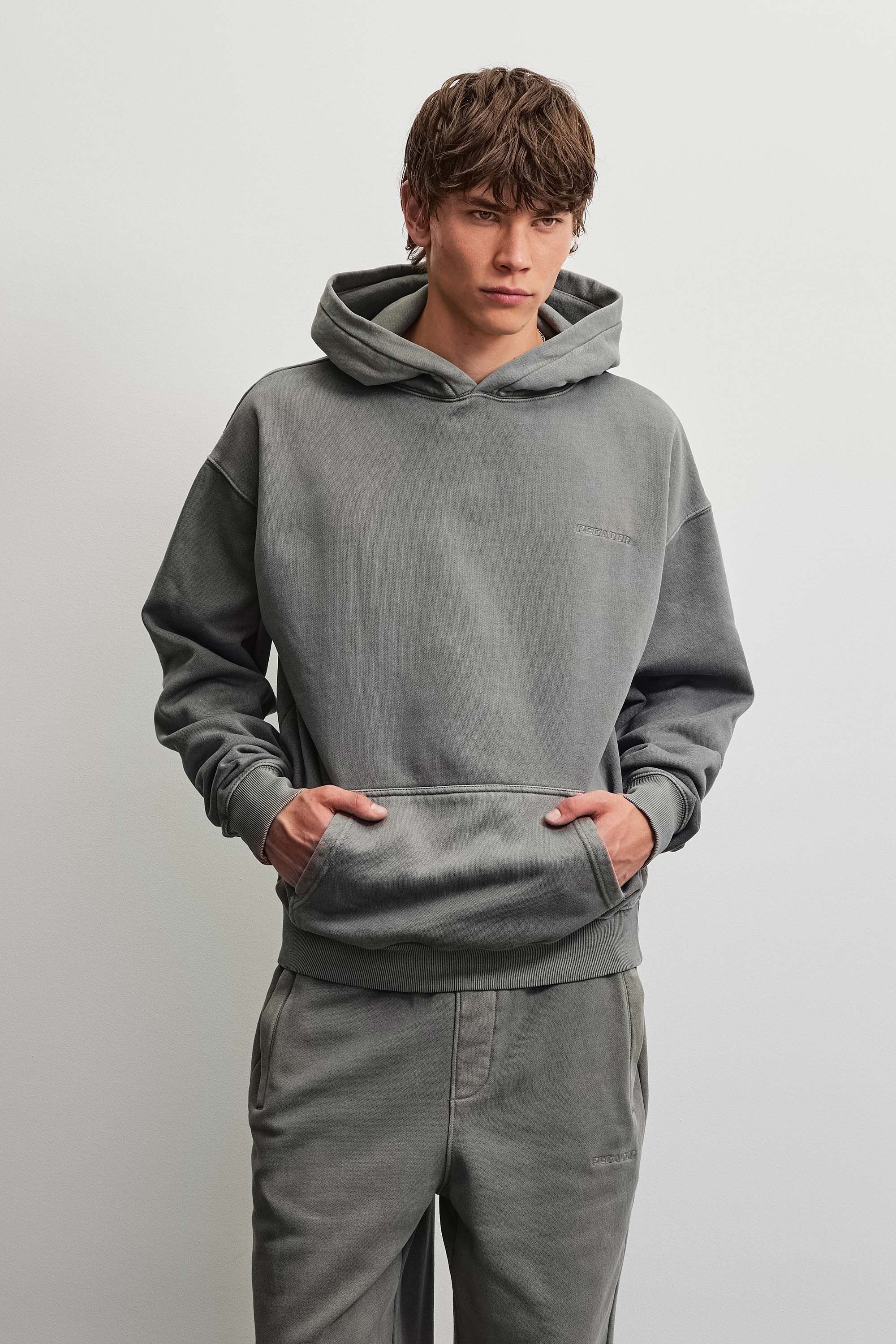 PEGADOR Kapuzensweatshirt Logo Oversized Hoodie Baumwollmischung, oversize