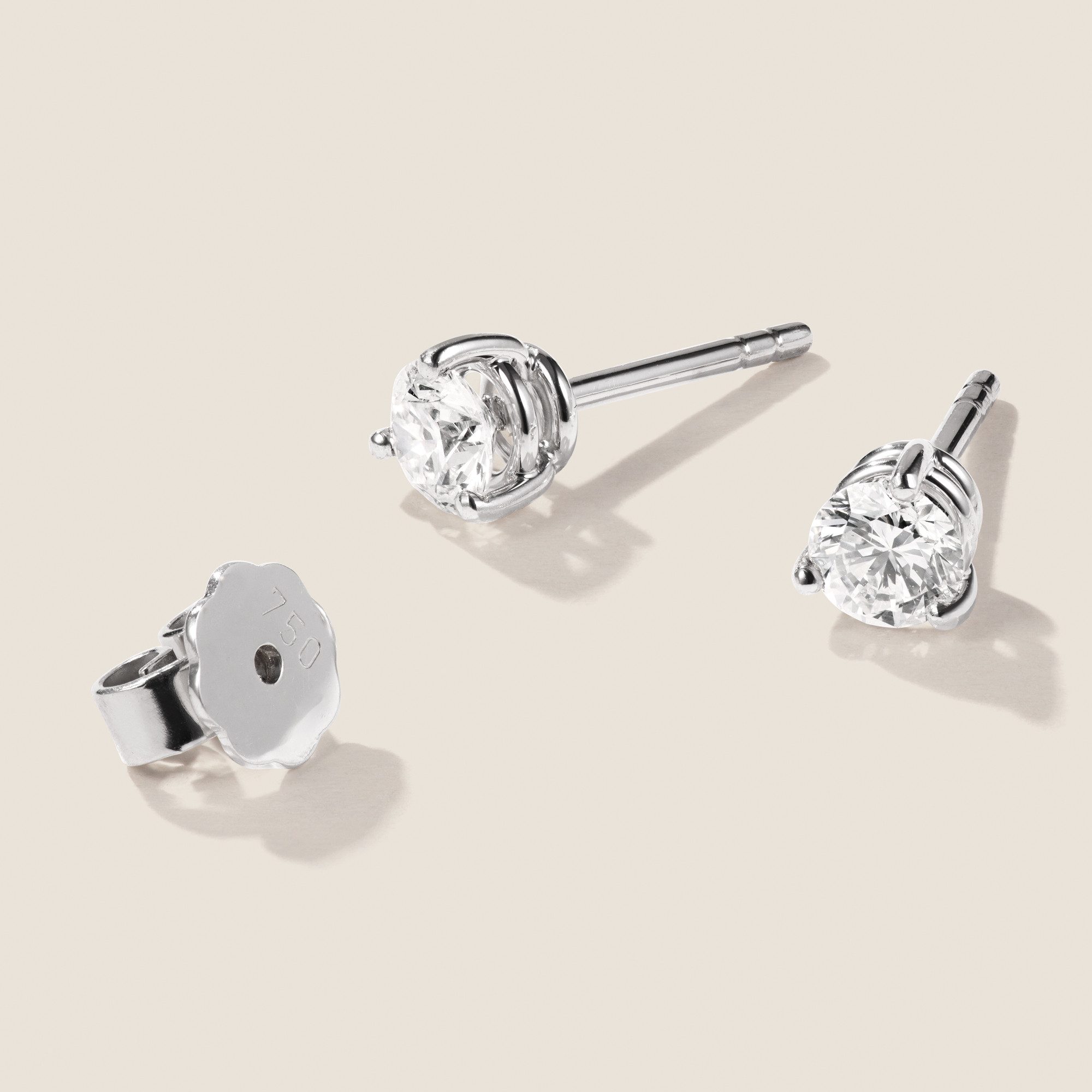 Webgoldschmied Ohrstecker-Set Brillant Ohrstecker 750 Weißgold 0,70 ct G/VS, 750 Weißgold