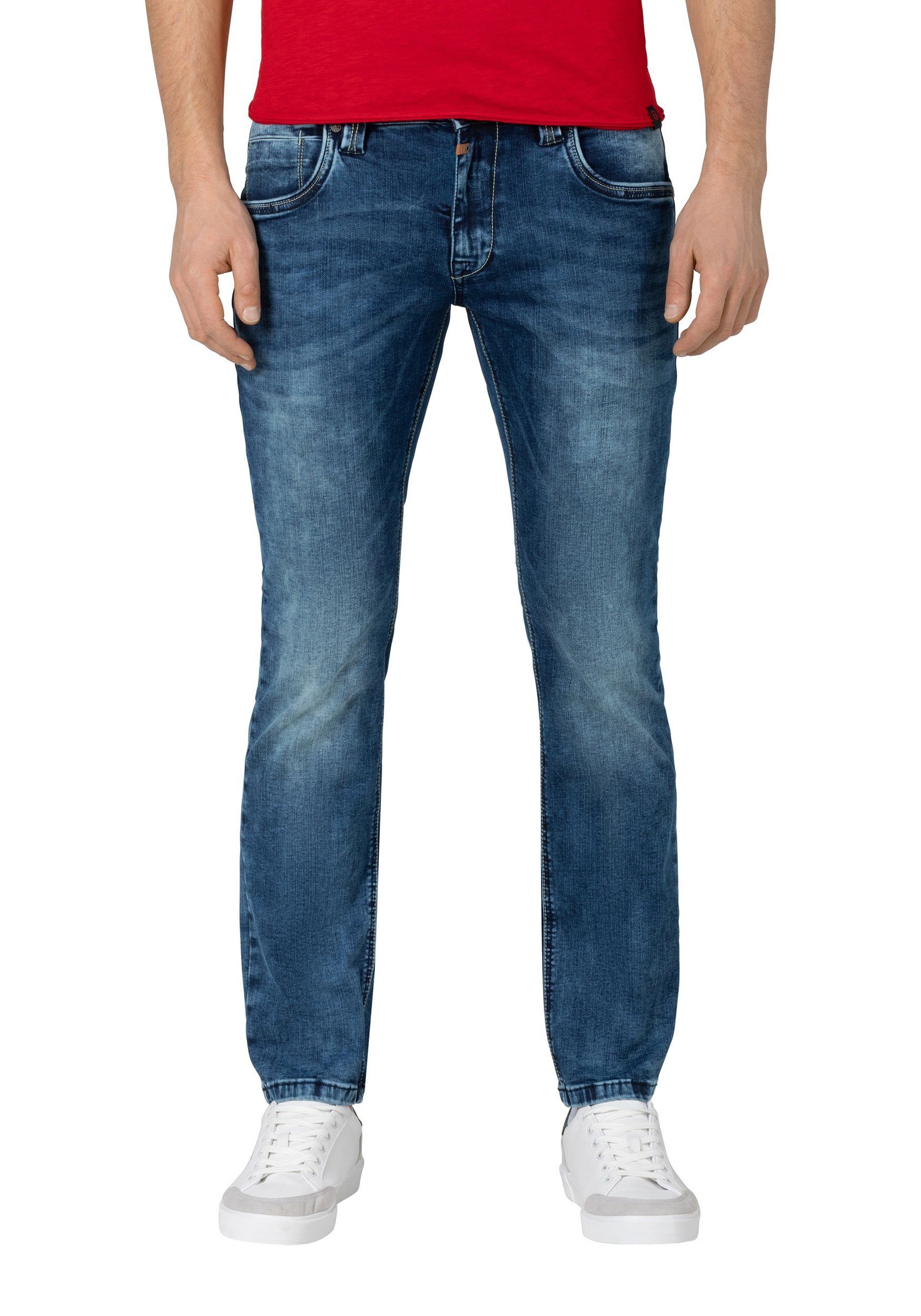 TIMEZONE Slim-fit-Jeans Slim Fit Джинси Stretch Denim Hose Stone Wash (1-tlg) 6598 in Blau