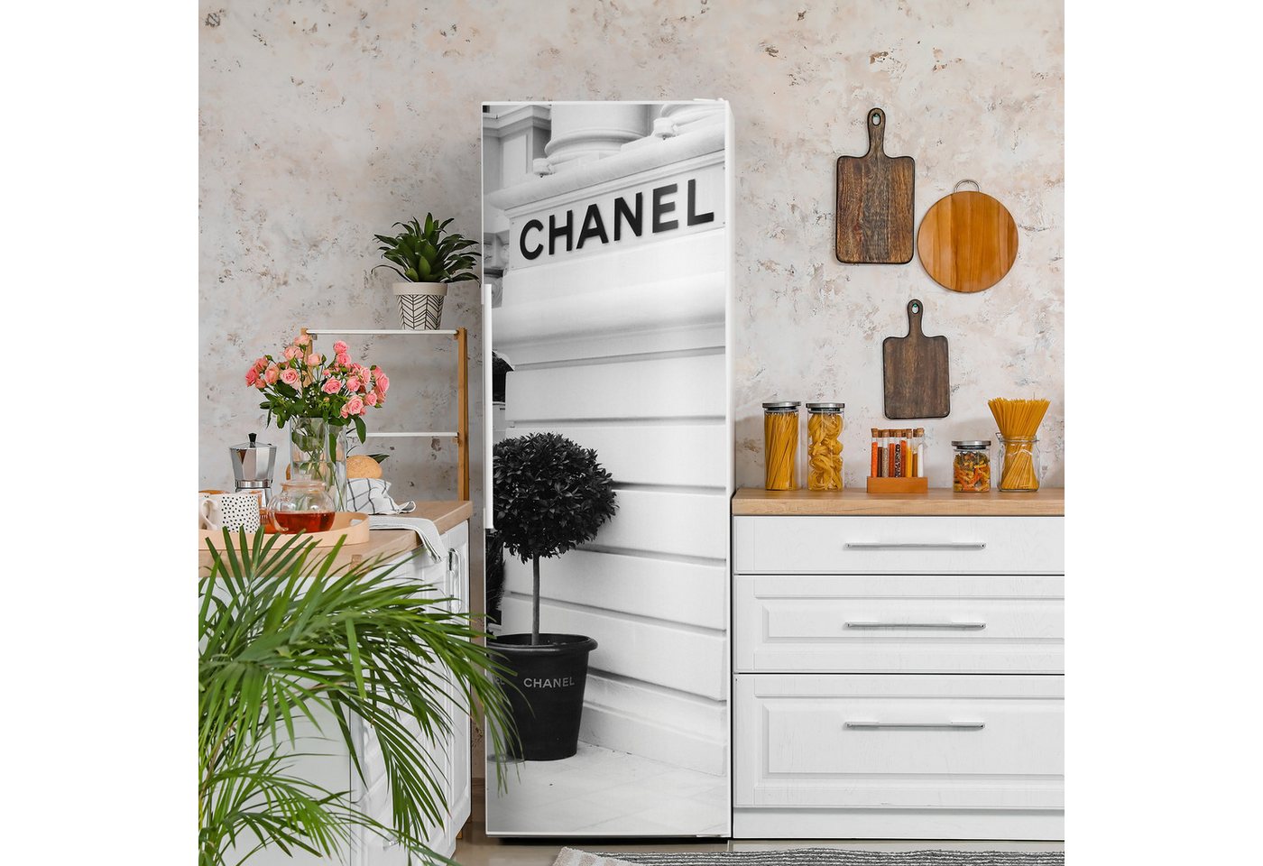 Thumbnail - DEQORI Magnetfolie 'Chanel Eleganz', Kühlschrank Magnetmatte magnetisch Magnetfolie Folie Schutz