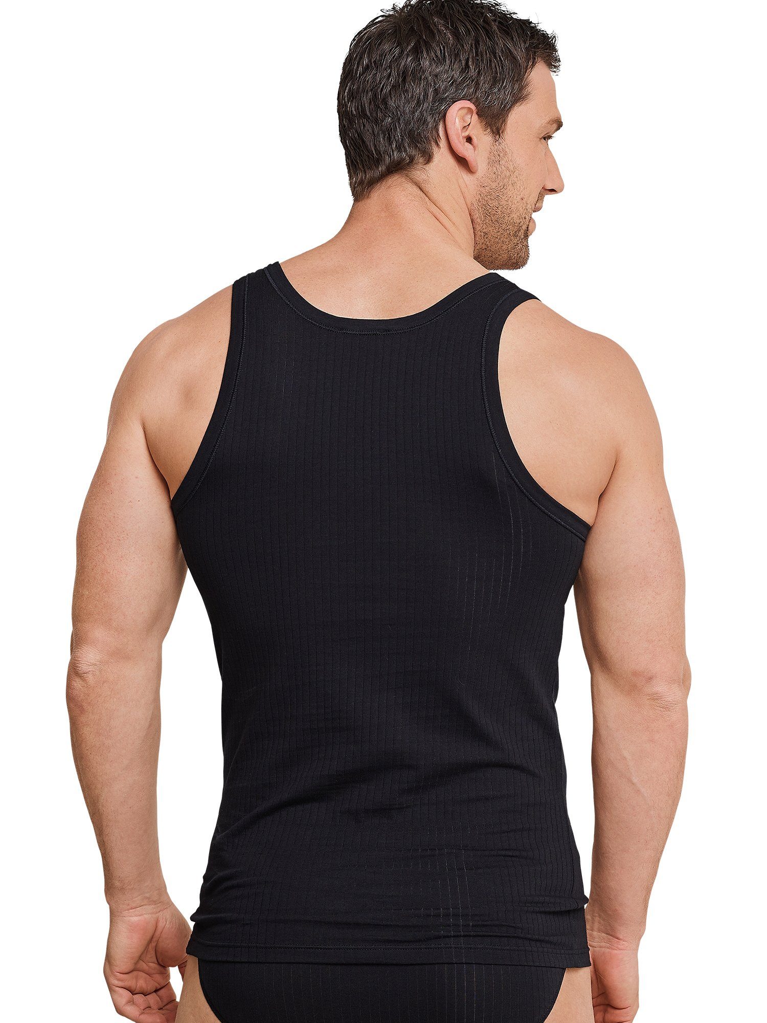 Schiesser Unterhemd Authentic (4-St) unterhemd unterzieh-shirt ärmellos
