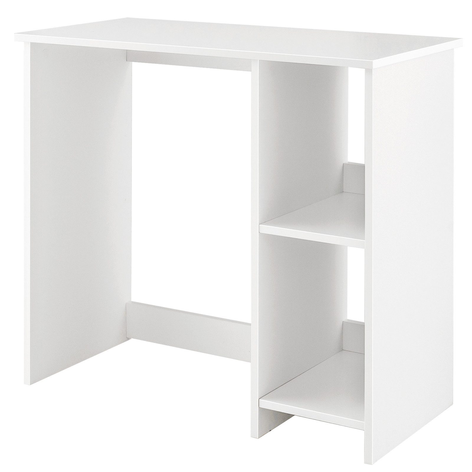 COSTWAY Schreibtisch, mit 2 Fächern, für kleine Räume, bis 130kg, 80x40x74c günstig online kaufen