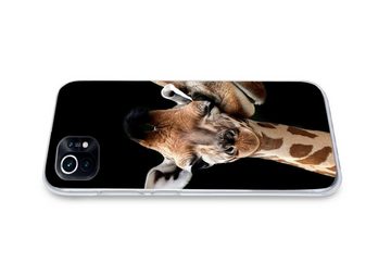 MuchoWow Handyhülle Giraffe - Tiere - Schwarz - Porträt - Tiere, Phone Case, Handyhülle Xiaomi Mi 11, Silikon, Schutzhülle