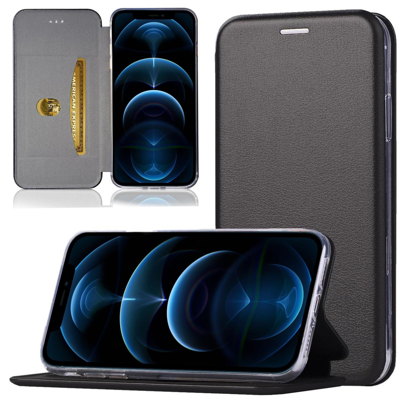 Numerva Handyhülle Handy Tasche Book Case für Apple iPhone 13, Klapphülle Flip Cover Hardcover Schutz Hülle Etui