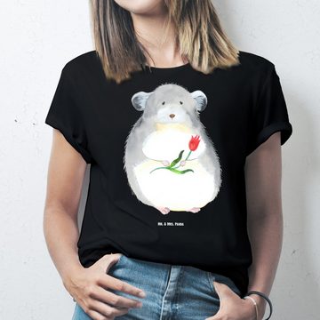 Mr. & Mrs. Panda T-Shirt Chinchilla Blume - Schwarz - Geschenk, Nachthemd, lustige Sprüche, De (1-tlg)