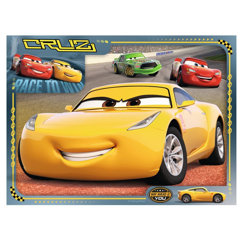 Disney Cars Puzzle 4 in 1 Kinder Puzzle Box Disney Cars 3 Ravensburger Legespiel, 24 Puzzleteile