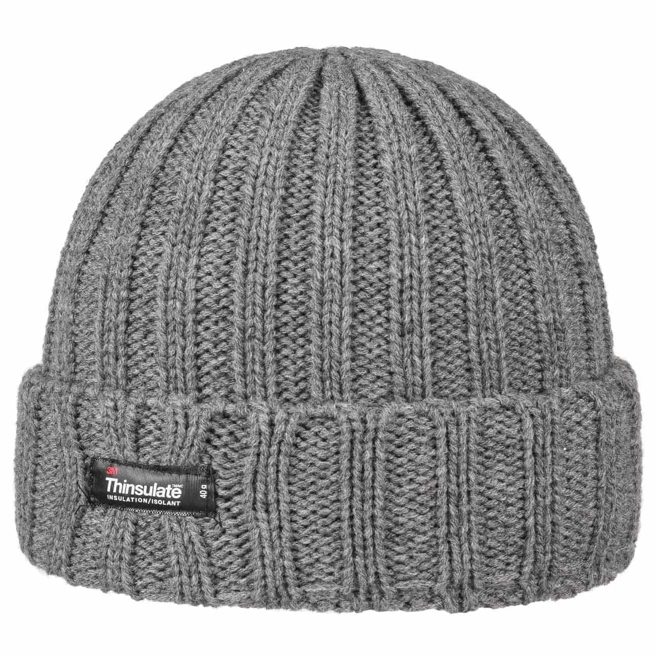 (1-St) Beanie grau mit Umschlag Lipodo Beanie