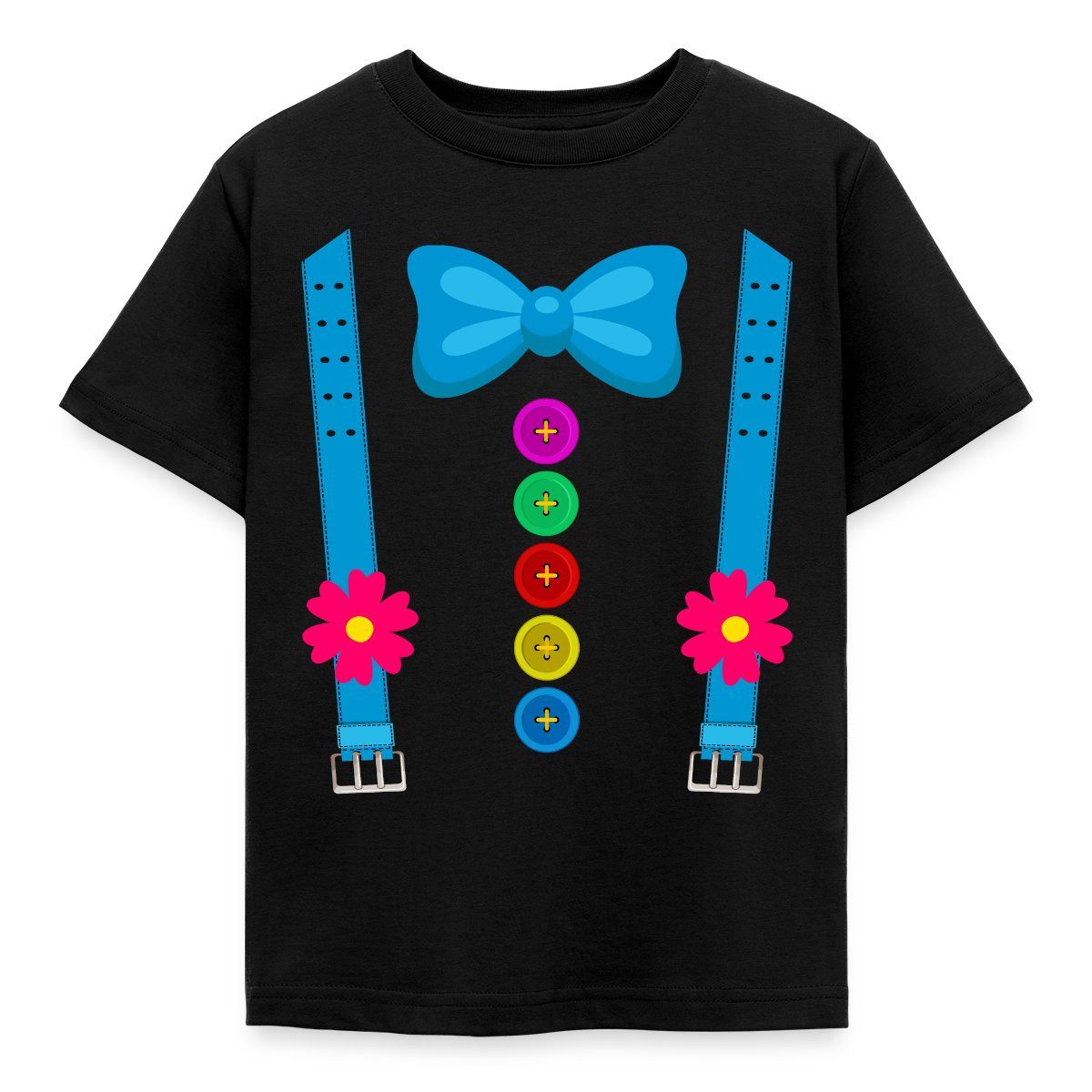 T-Shirt Clown Kostüm Fasching Karneval Witzig Kinder T-Shirt