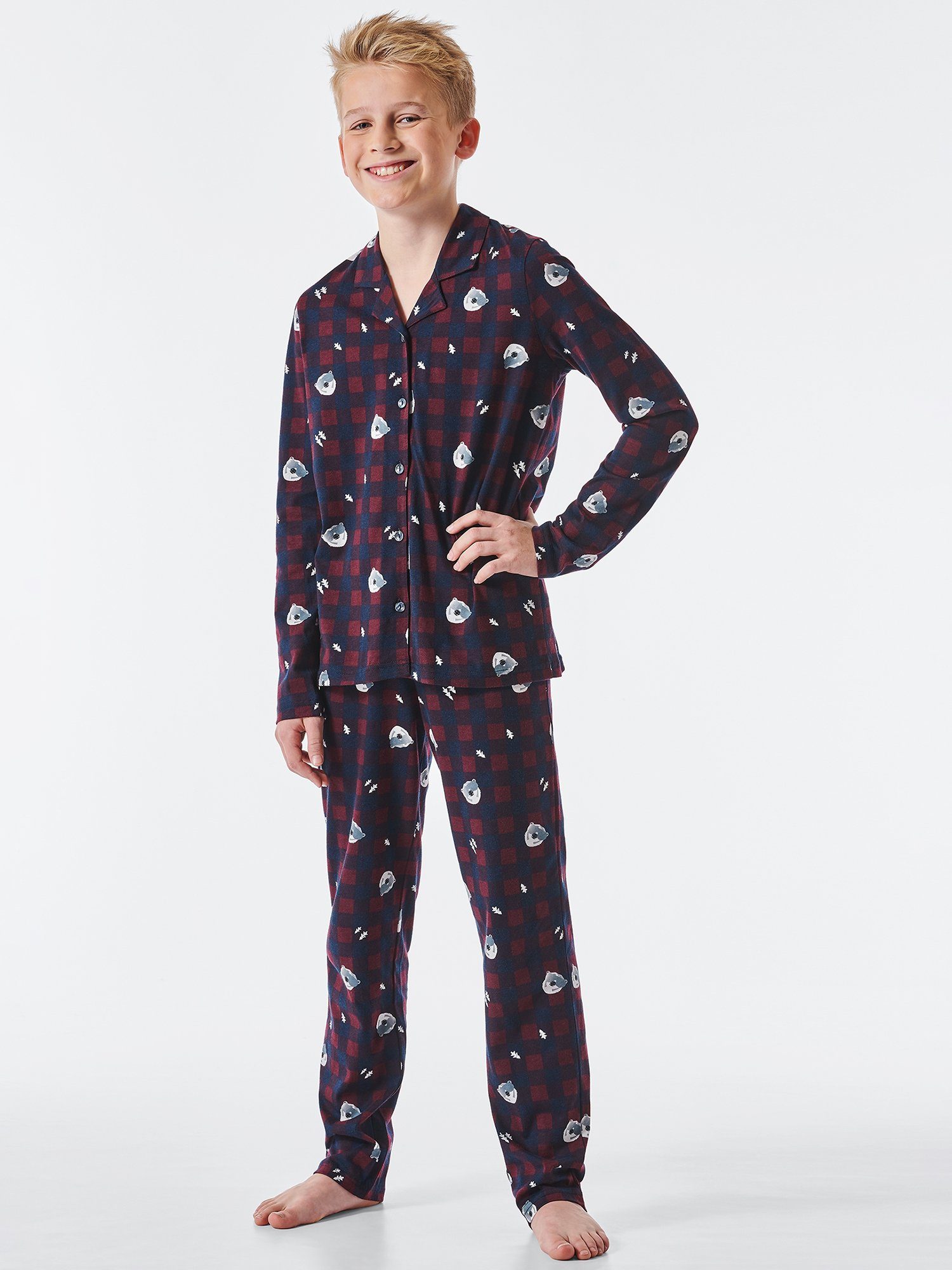 Schiesser burgund Animals Pyjama