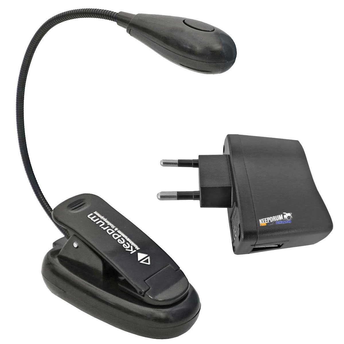 Notenpult keepdrum Notenpultleuchte LED-Lampe mit Netzteil