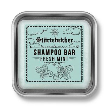 Störtebekker Festes Haarshampoo Fresh Mint, Vegane & Nachhaltige Reinigung für Körper und Haar
