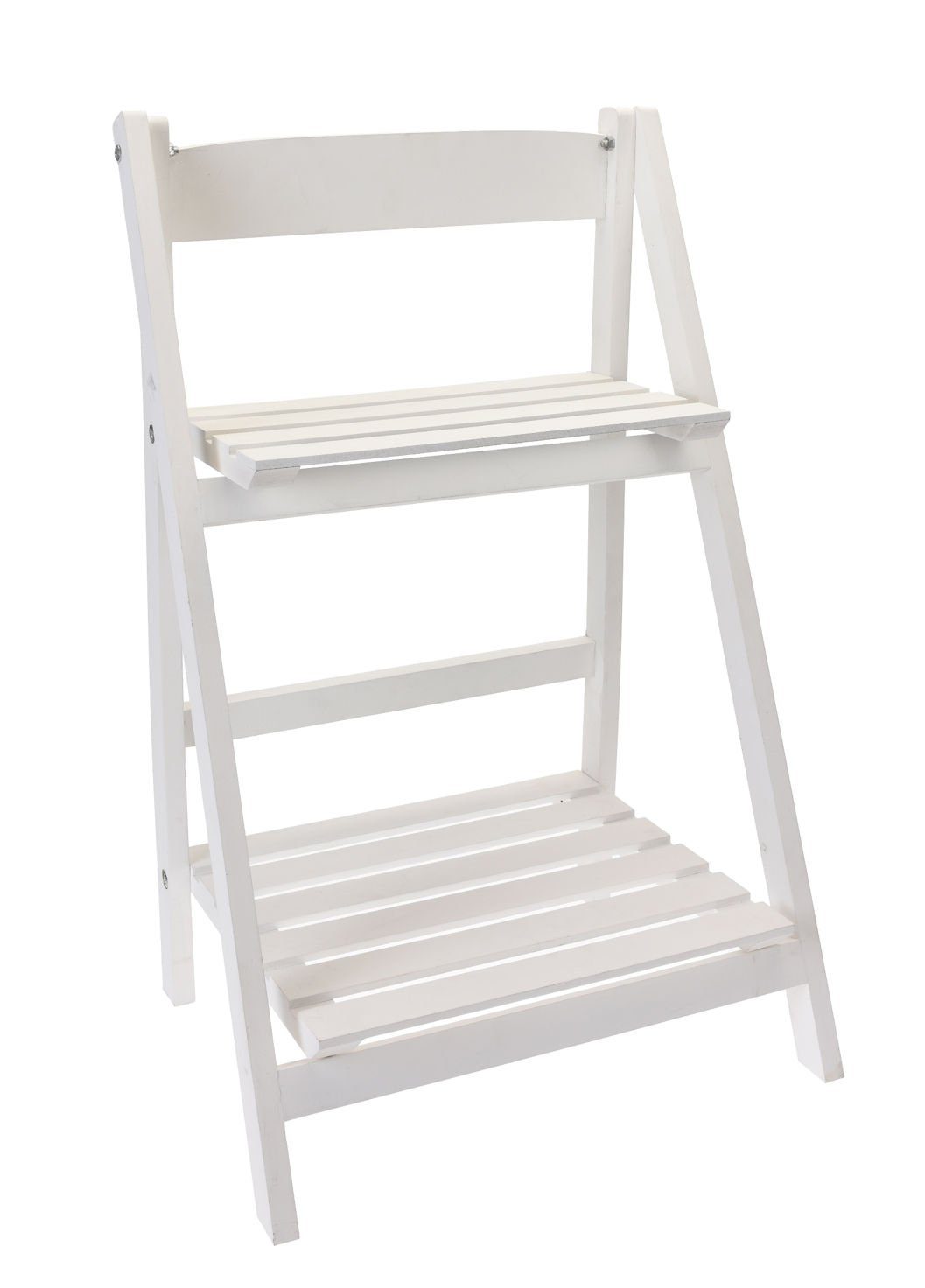 Böden), mit Etagere weiß Etagere 2 Blumenregal (Set, 2 mit - klappbares - Ablagen Pflanzentreppe Outdoor Spetebo