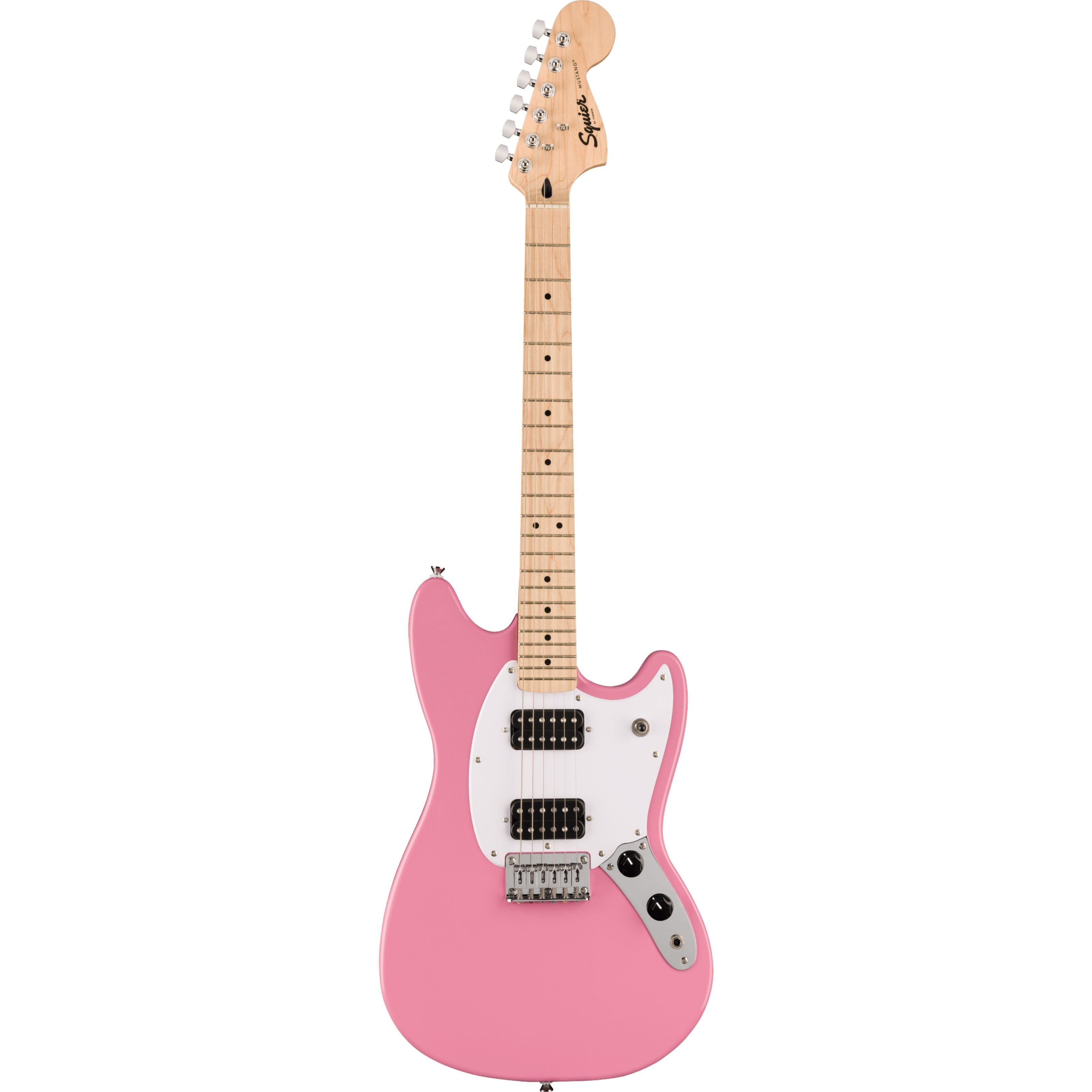 Squier E-Gitarre, Sonic HH MN Flash Pink - Electric Guitar, E-Gitarren, Andere Modelle, Sonic Mustang HH MN Flash Pink - E-Gitarre