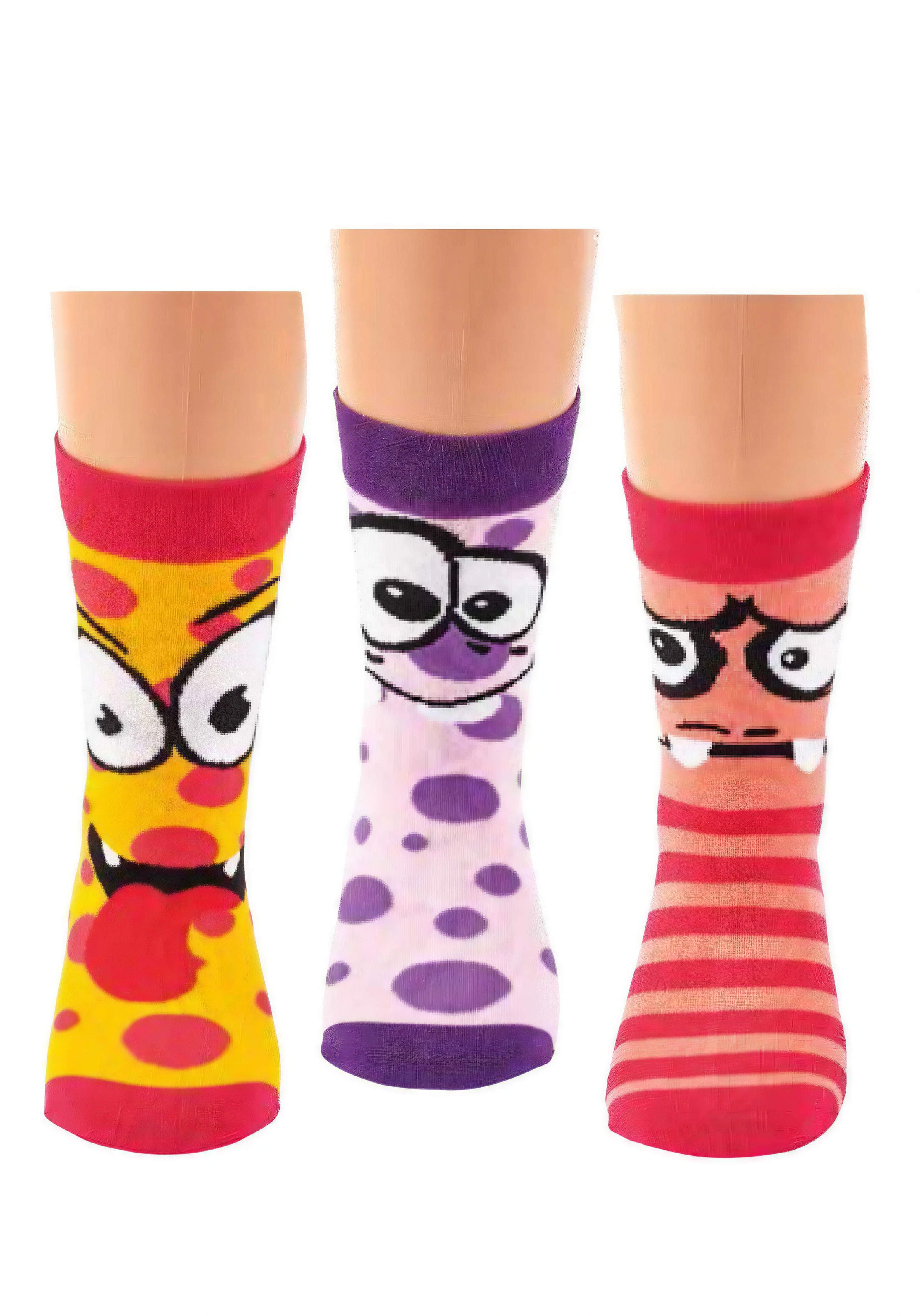 Riese Strümpfe Kurzsocken „FACE“ (Set, 3-Paar) aus hautfreundlicher Baumwolle