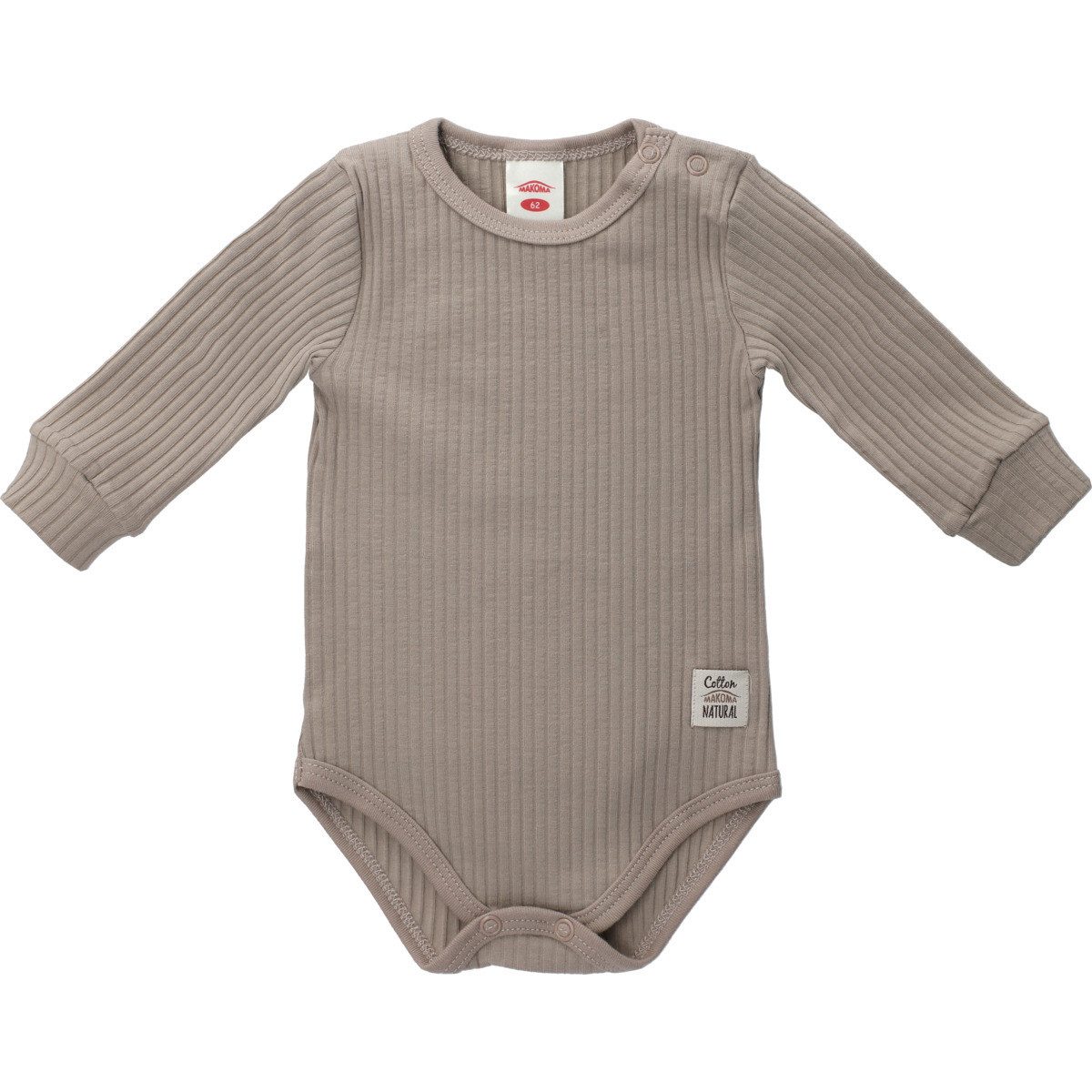 Makoma Langarmbody Ripp Unisex Kinder (1-tlg) Langarm Einteiler, Body, Longsleeve-Body, Bodysuit, Stretchbody