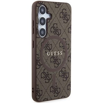 Guess Smartphone-Hülle Guess Samsung Galaxy S24 4G Collection Leather Metal Logo MagSafe