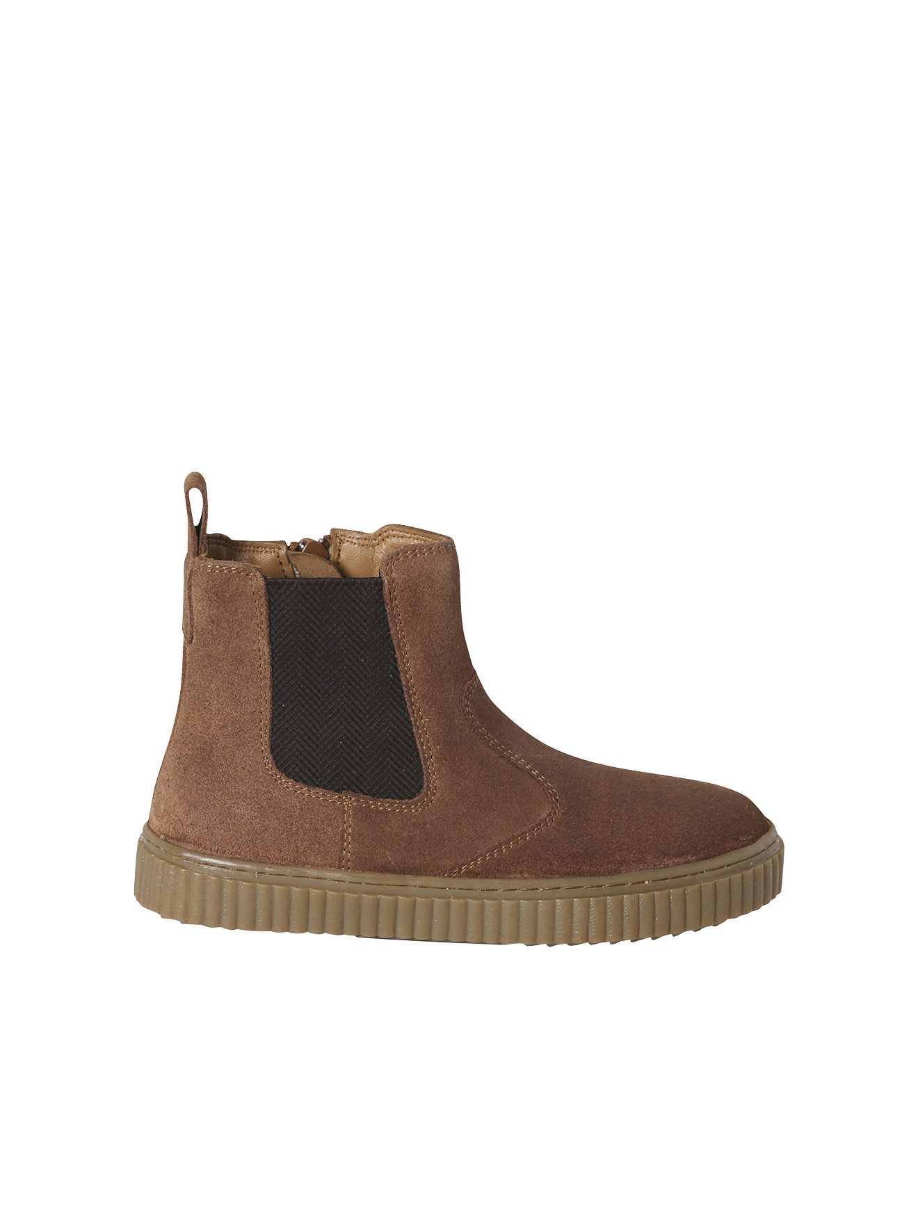 vertbaudet Kinder Chelsea-Boots aus Leder mit Reißverschluss Stiefelette