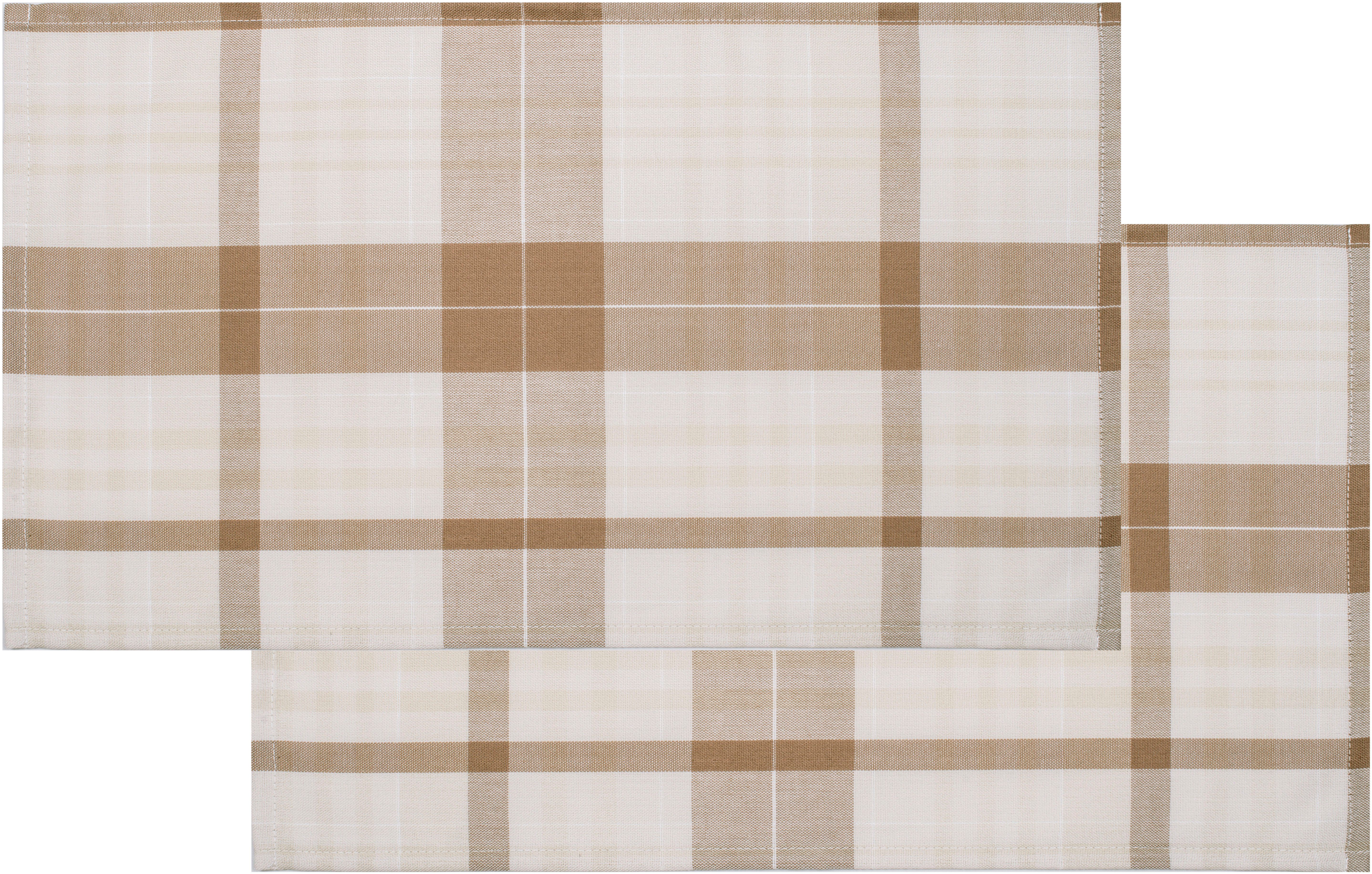 OTTO home Platzset Candise, (2-St), 45 x 30, Karomuster, weiche Haptik, Esszimmer, Wohnzimmer, Küche