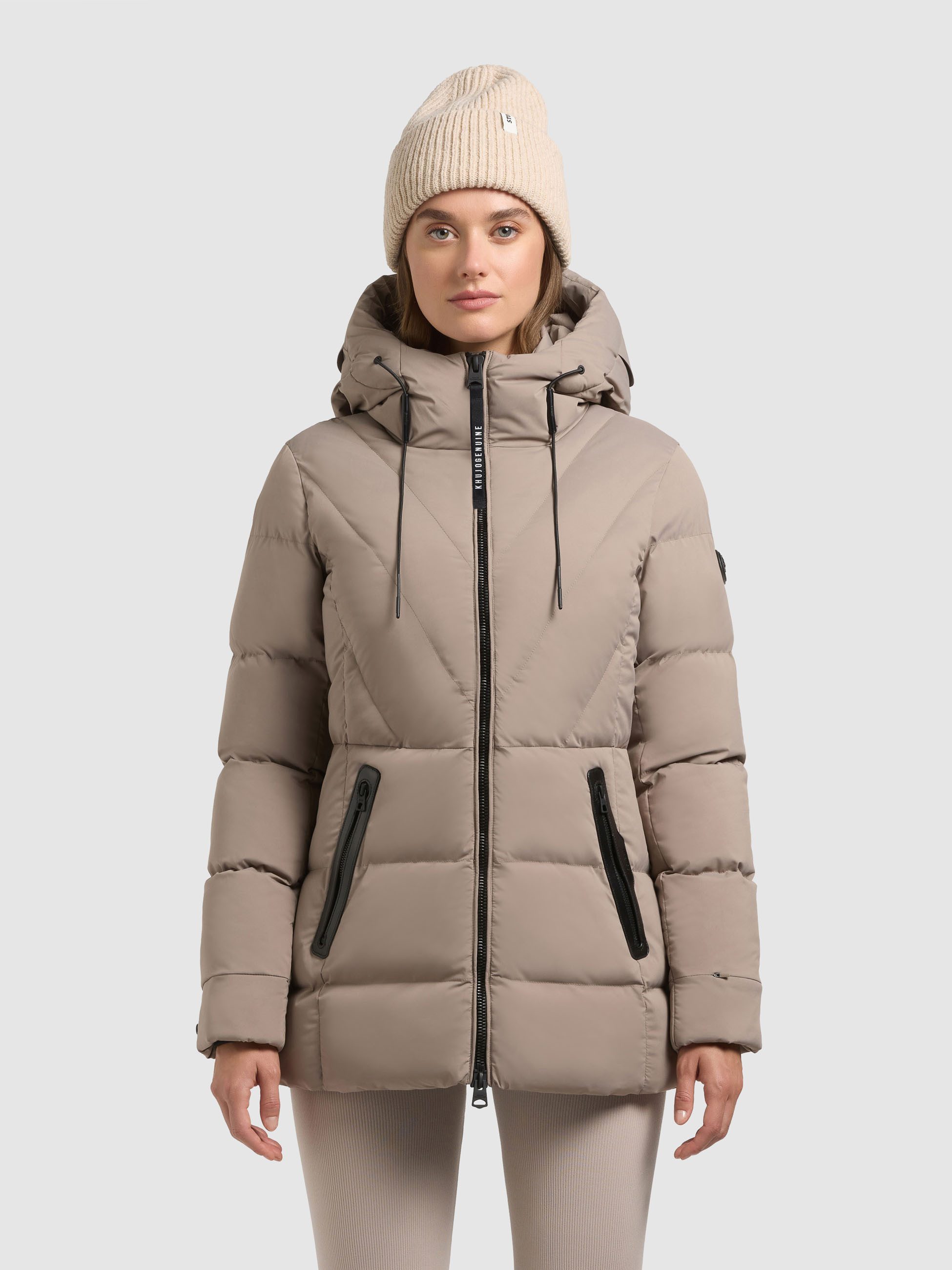 khujo Steppjacke RABB Applikationen aus Lederimitat