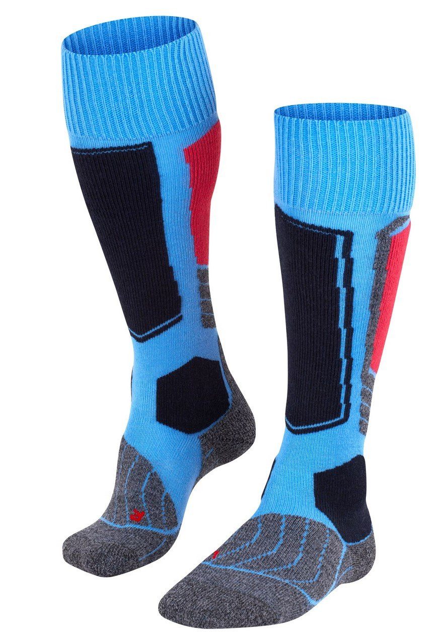 FALKE Skisocken SK1 (Kniestrümpfe für Gelegenheitsskifahrer) hellblau Damen - 1 Paar
