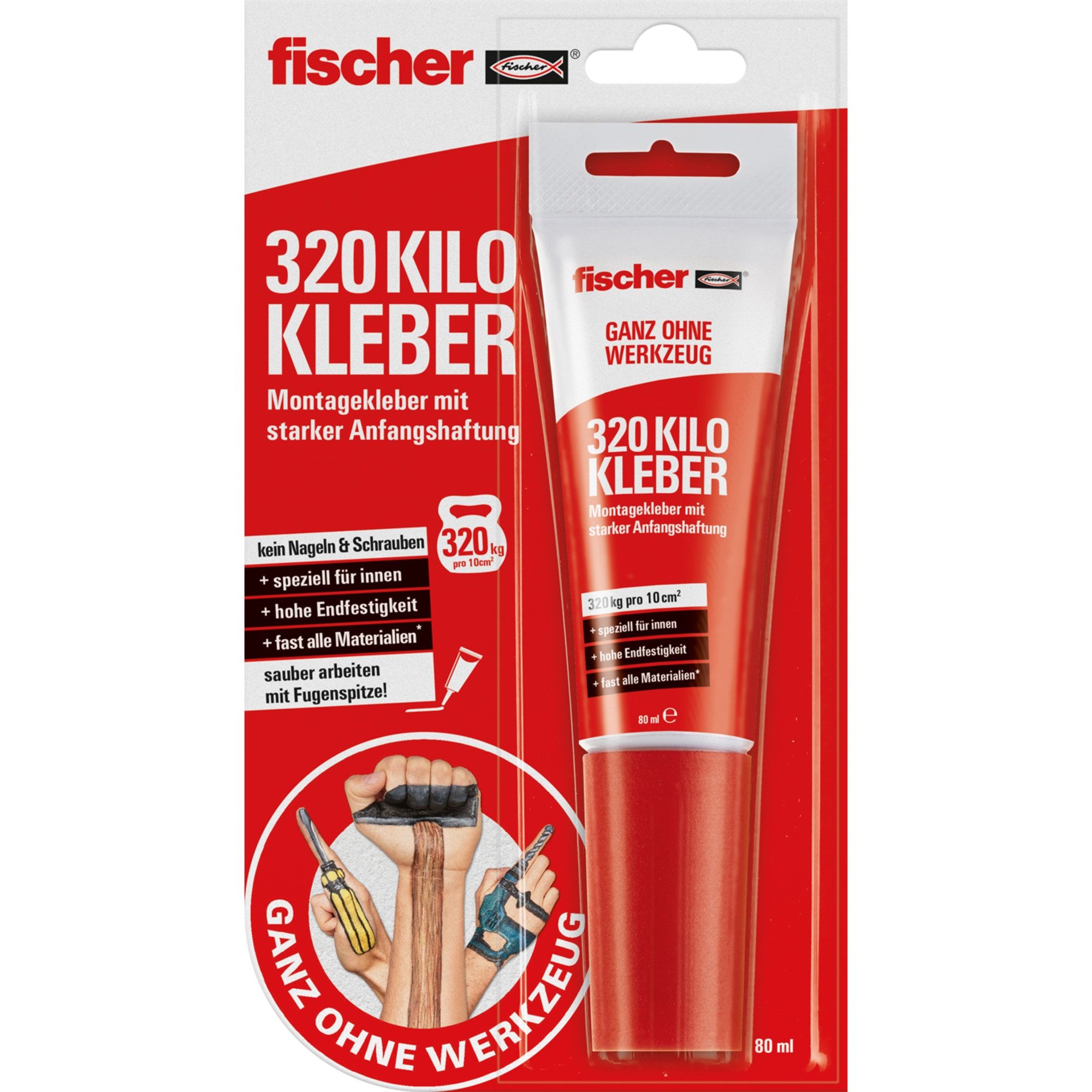 Fischer Klebstoff fischer GOW 320 Kilo Kleber, Tube 80ml