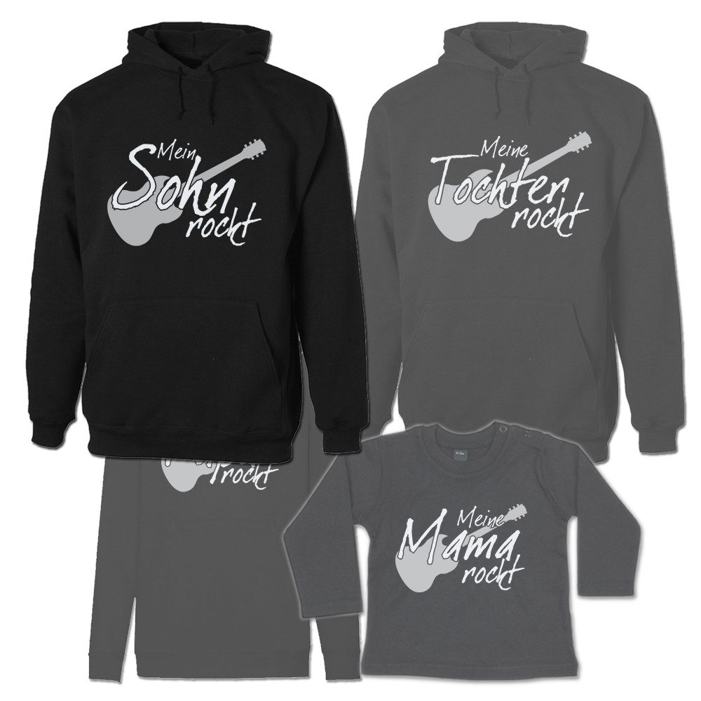 G-graphics Kapuzenpullover Rocking Mama, Papa, Sohn & Tochter (Familienset, Einzelteile zum selbst zusammenstellen) Kinder & Erwachsenen-Hoodie & Baby Sweater
