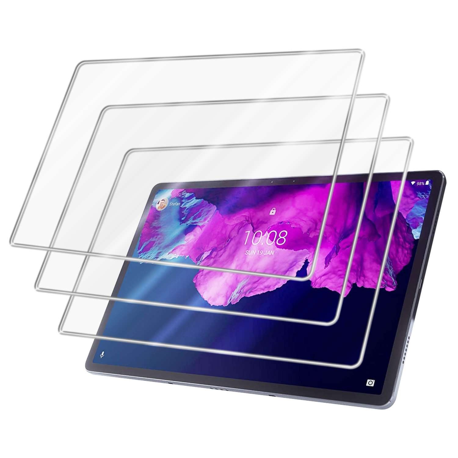 Cadorabo Schutzfolie für Lenovo Tab P11 PRO (11.5 Zoll) Schutzfolie, (3-St), 3x Schutzfolie Panzer Folie (Tempered) Display Schutzglas 3D Touch