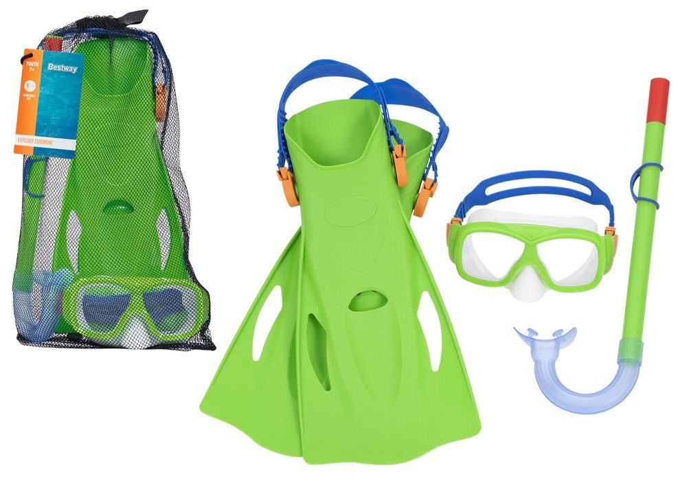BESTWAY Tauchset Tauchset Maske, Schnorchel, Flossen Grün Bestway 25019
