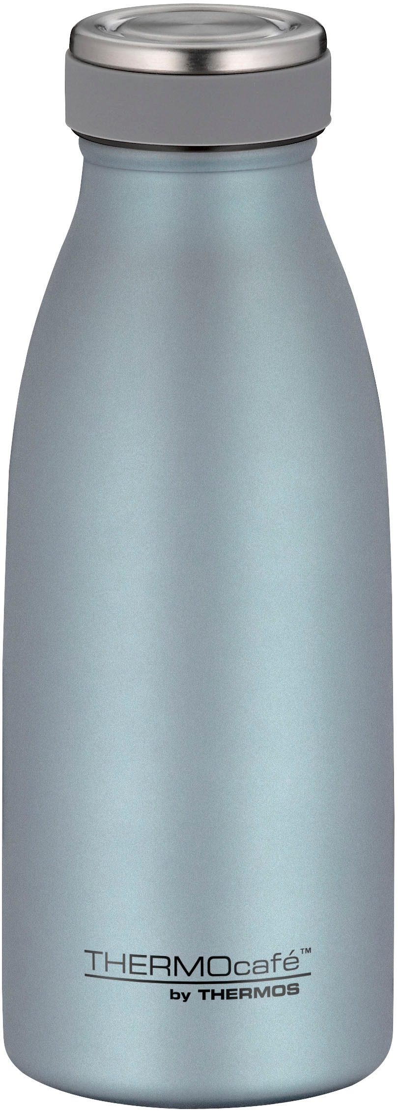 THERMOcafé Isolierflasche TC BOTTLE, aus doppelwandigem Edelstahl, spülmaschinenfest, gummierter Drehverschluss, absolut dicht bei Kohlensäure