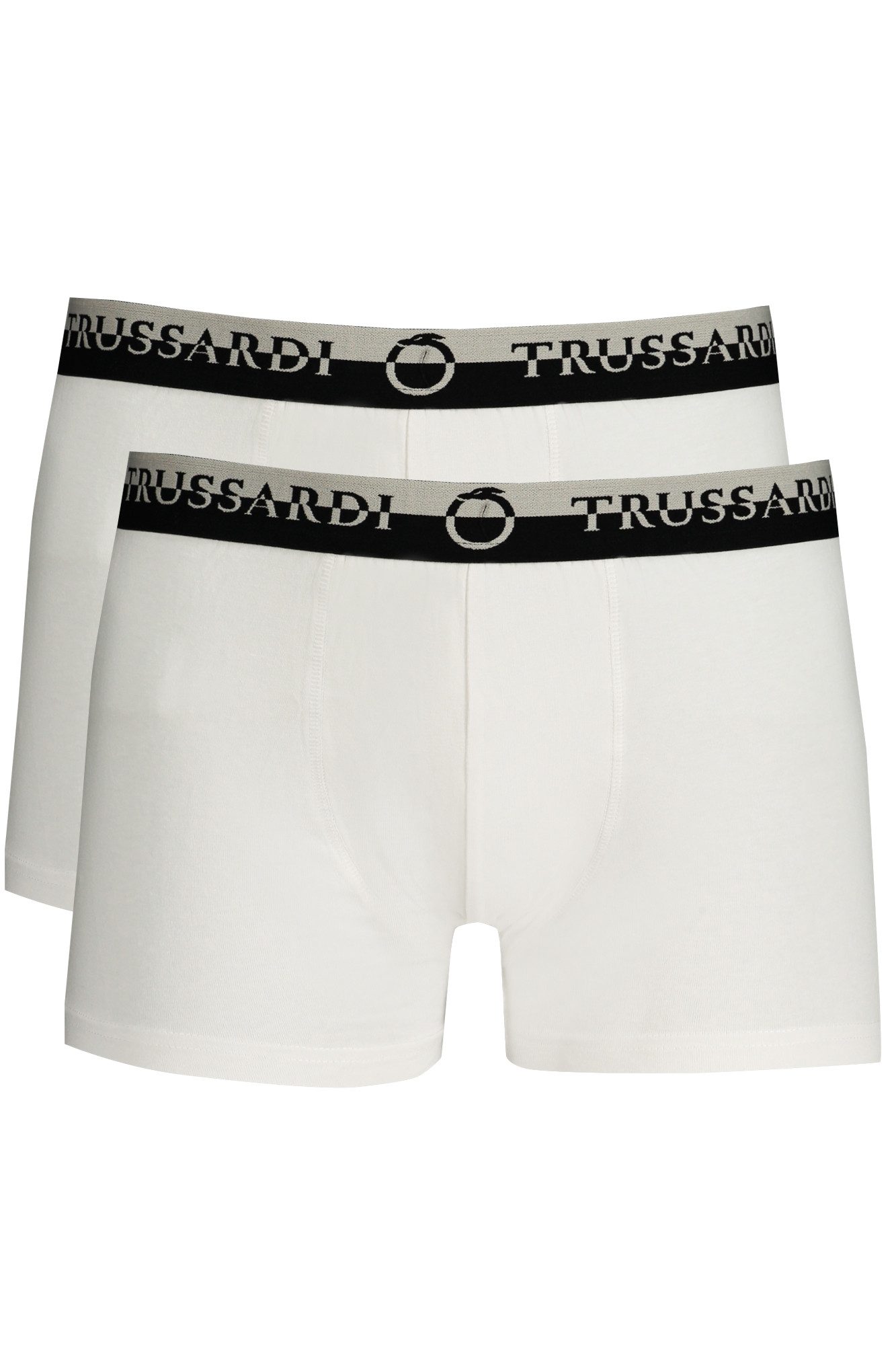 Trussardi Boxershorts Herren Boxershorts Weiß, Doppelpack, Elastisch & Bequem