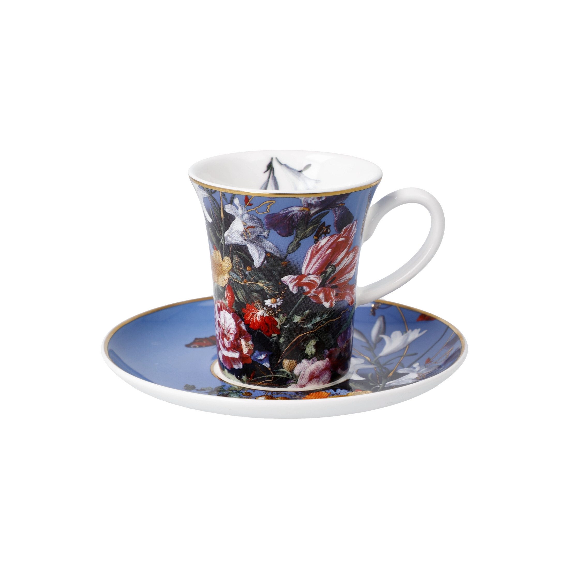 Goebel Espressotasse Jan Davidsz de Heem, Porzellan, Höhe: 7cm, Farbe: Mehrfarbig, Motiv: Sommerblumen