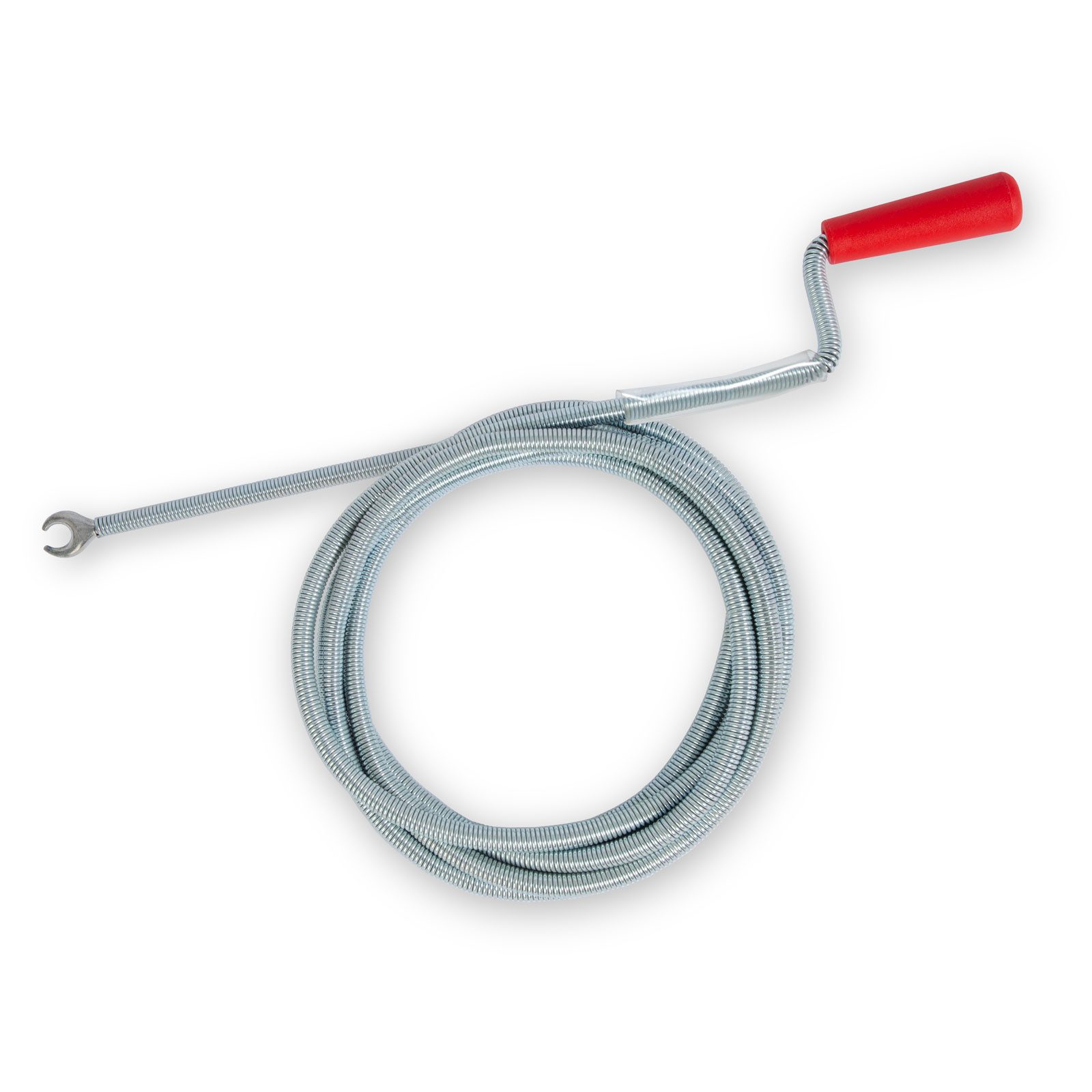 EBERTH Rohrreinigungsspirale 3m lang und Ø 9mm, effektive Abfluss Spirale für Rohre ab Ø 40mm, L: 300 cm, ∅ 9 mm, krallenförmiger Bohrkopf mit Ø 20mm, Rohrreiniger Abflussreiniger