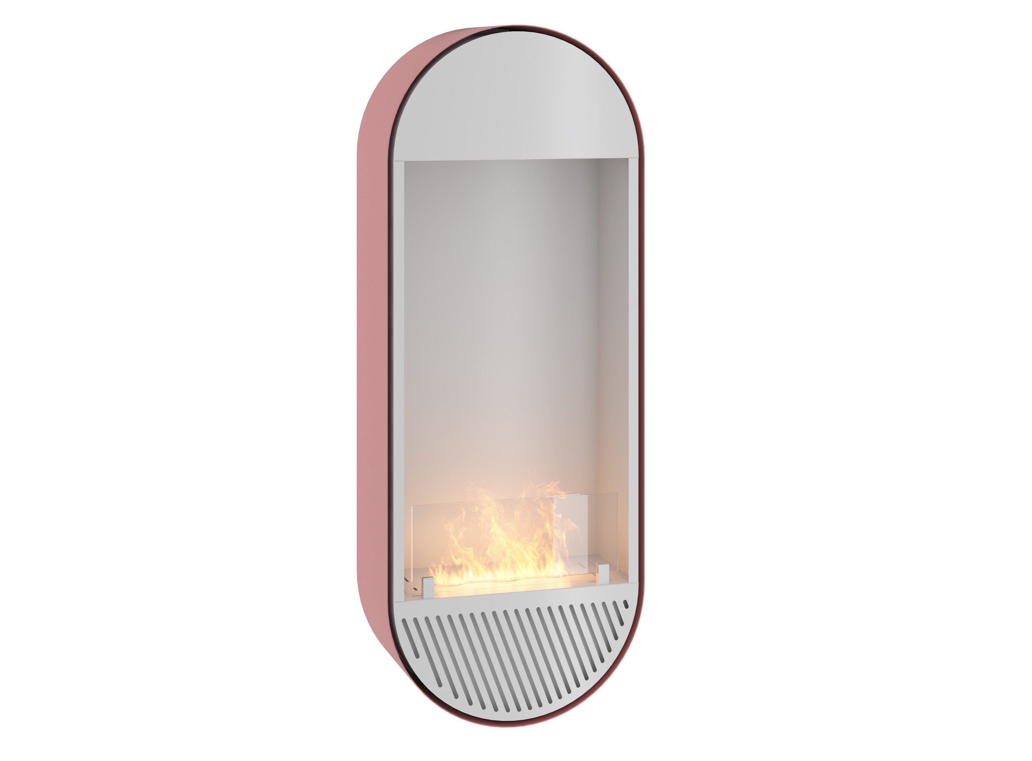 Infire Echtfeuer-Dekokamin Incyrcle Slim Vertical Ethanolkamin, TÜV zertifiziert, bis 2 KW Heizleistung