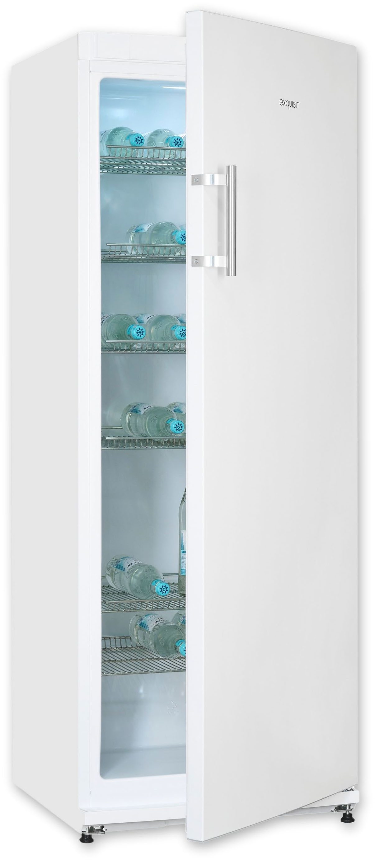 exquisit Getränkekühlschrank GKS31-V-H-280E weiss, 163 cm hoch, 60 cm breit