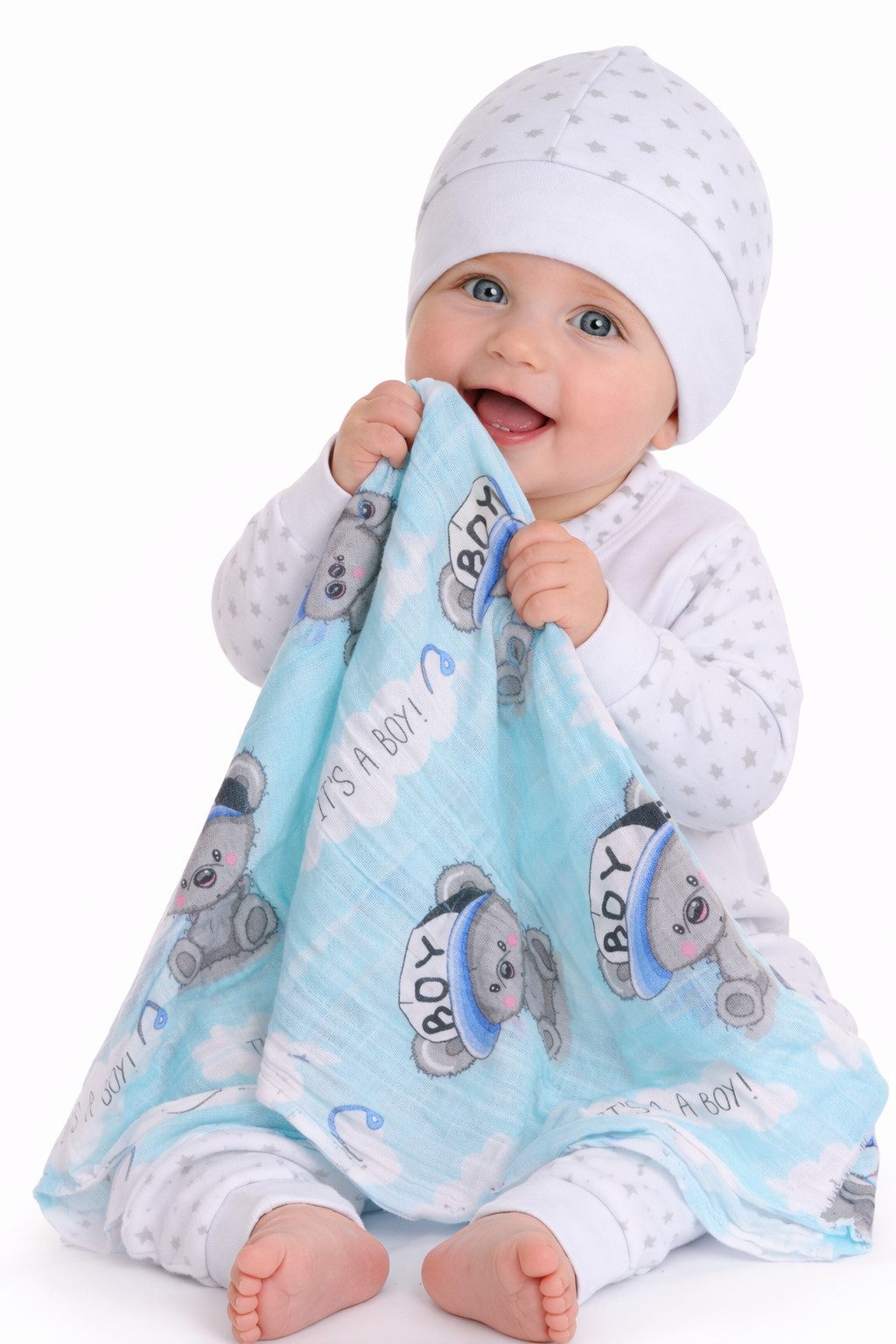 La Bortini Stoffwindeln Spucktücher Baby Mullwindeln 10er Pack Babytücher, aus reiner Baumwolle, große Packung