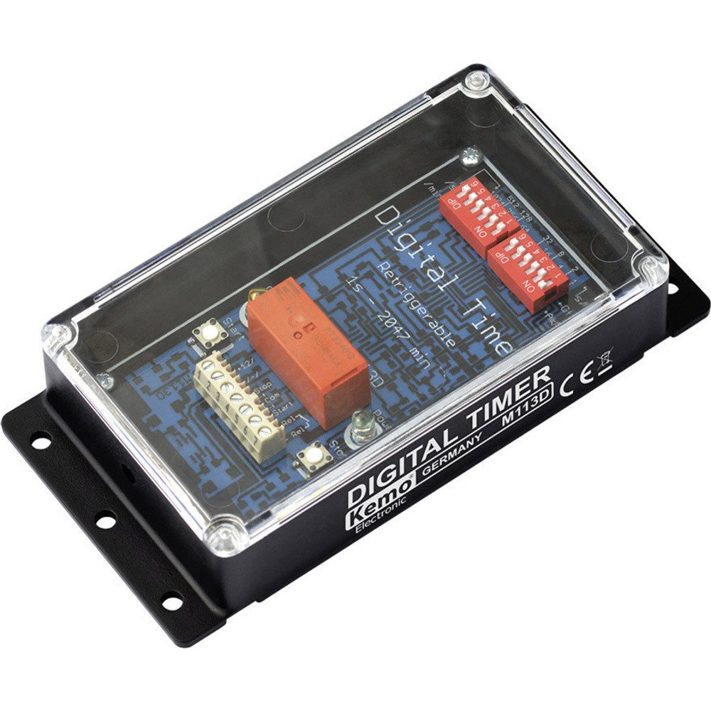 Kemo Relais-Modul Kemo M113D Zeitschalter digital Fertiggerät 12 V/DC