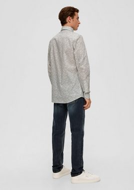 s.Oliver Langarmhemd Slim: Hemd aus Baumwollstretch Tape