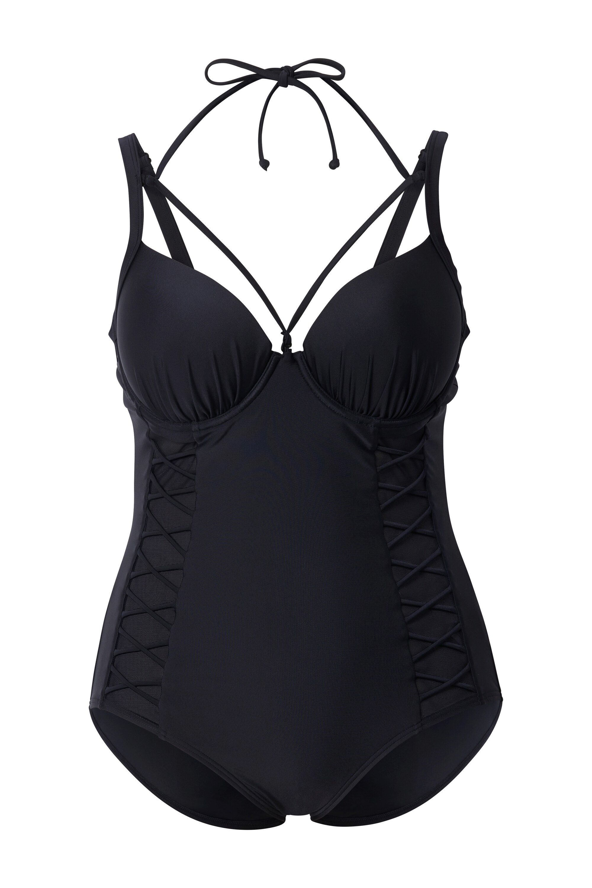 Ulla Popken Badeanzug Badeanzug Bügel-Softcups Neckholder günstig online kaufen