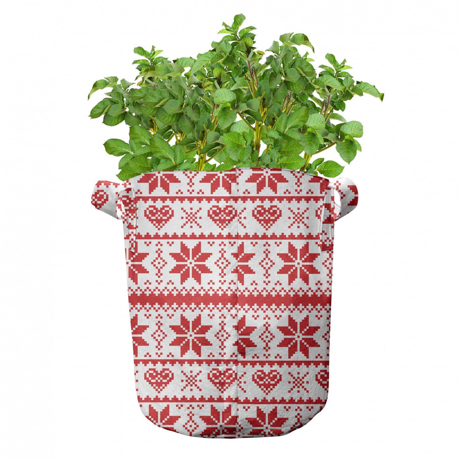 hochleistungsfähig Weihnachten Borders Pflanzen, mit Stofftöpfe Nordic Pflanzkübel Abakuhaus für Griffen