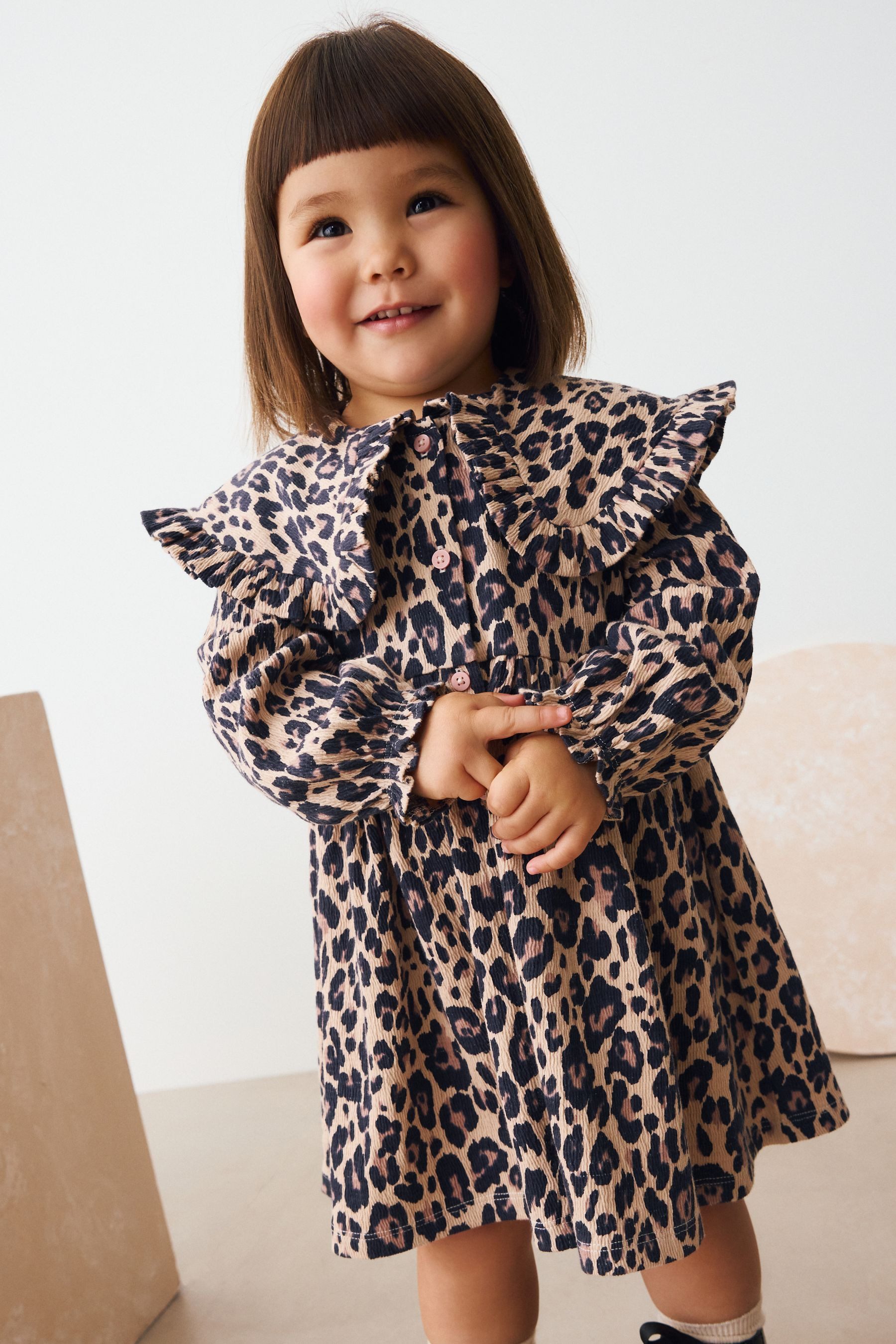 Next Jerseykleid Langarmkleid mit Kragen (1-tlg) günstig online kaufen