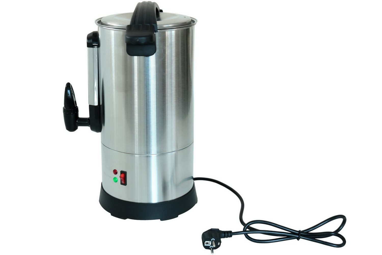 DESKI Heißgetränke- und Glühweinautomat Glühweinbehälter Glühweintopf Heißwasserspender, 1800 W, Temperaturregelung (30°-100° C), Auslasshahn, Sicherheitsverschluss
