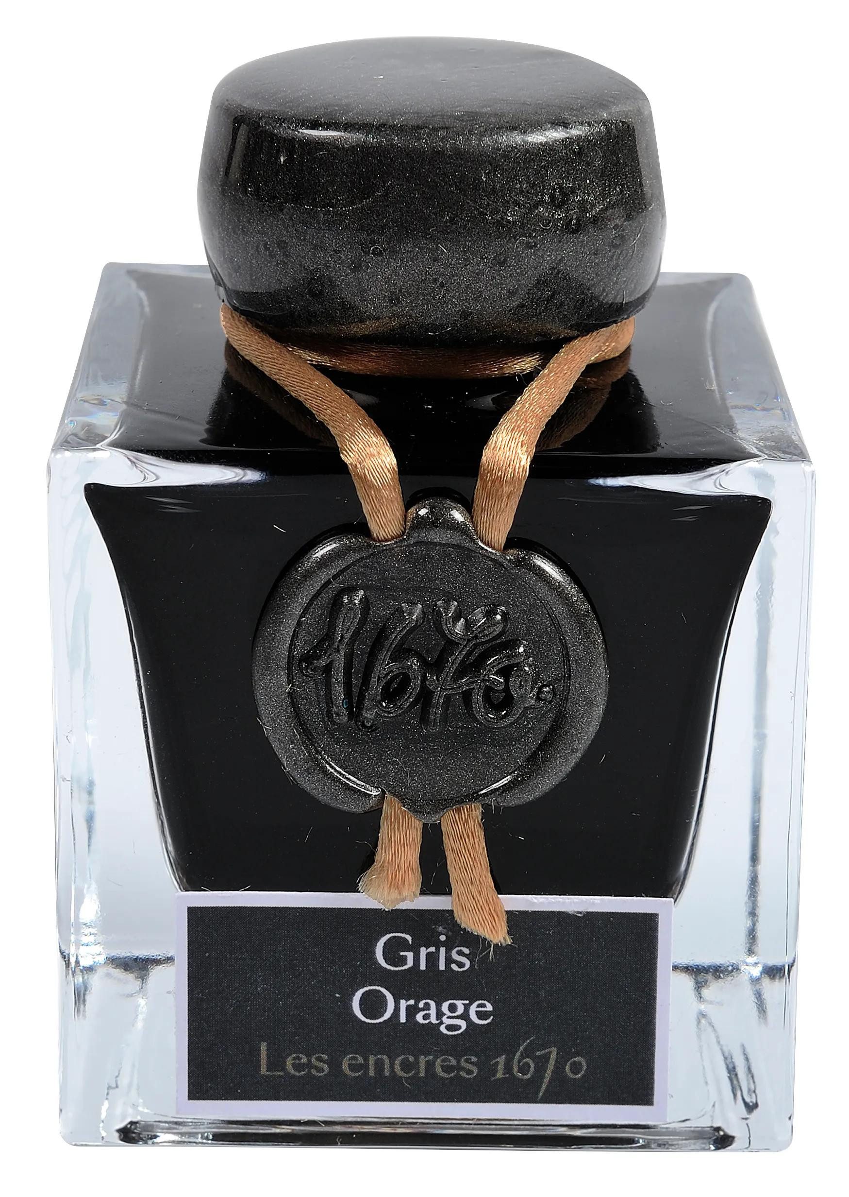 Herbin Tinte 1670 Gris Orage, Flakon 50ml - Gris orage 15009JT Tintenglas (ENCRES)