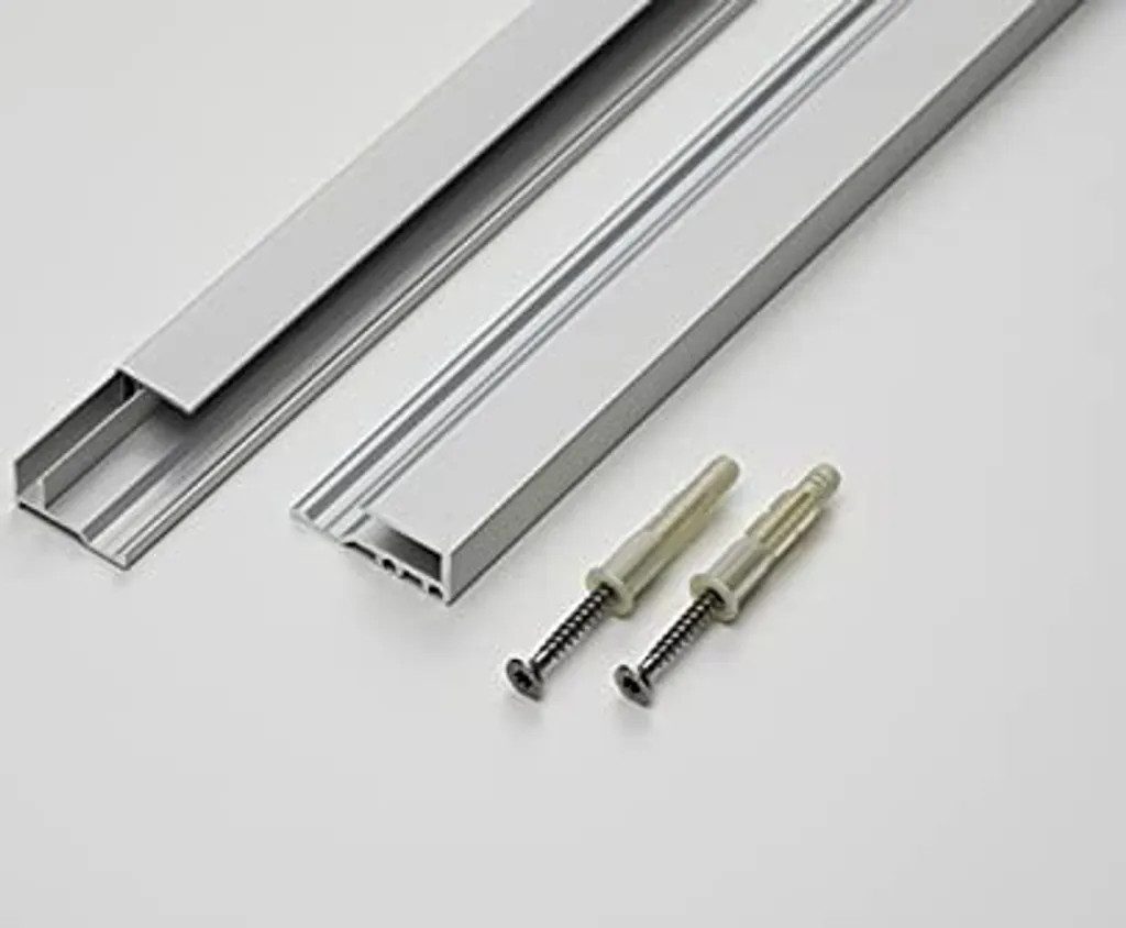 MySpiegel.de Montage-Kit Spiegelmontage Profil Aluminium Befestigung für Spiegel Wandspiegel