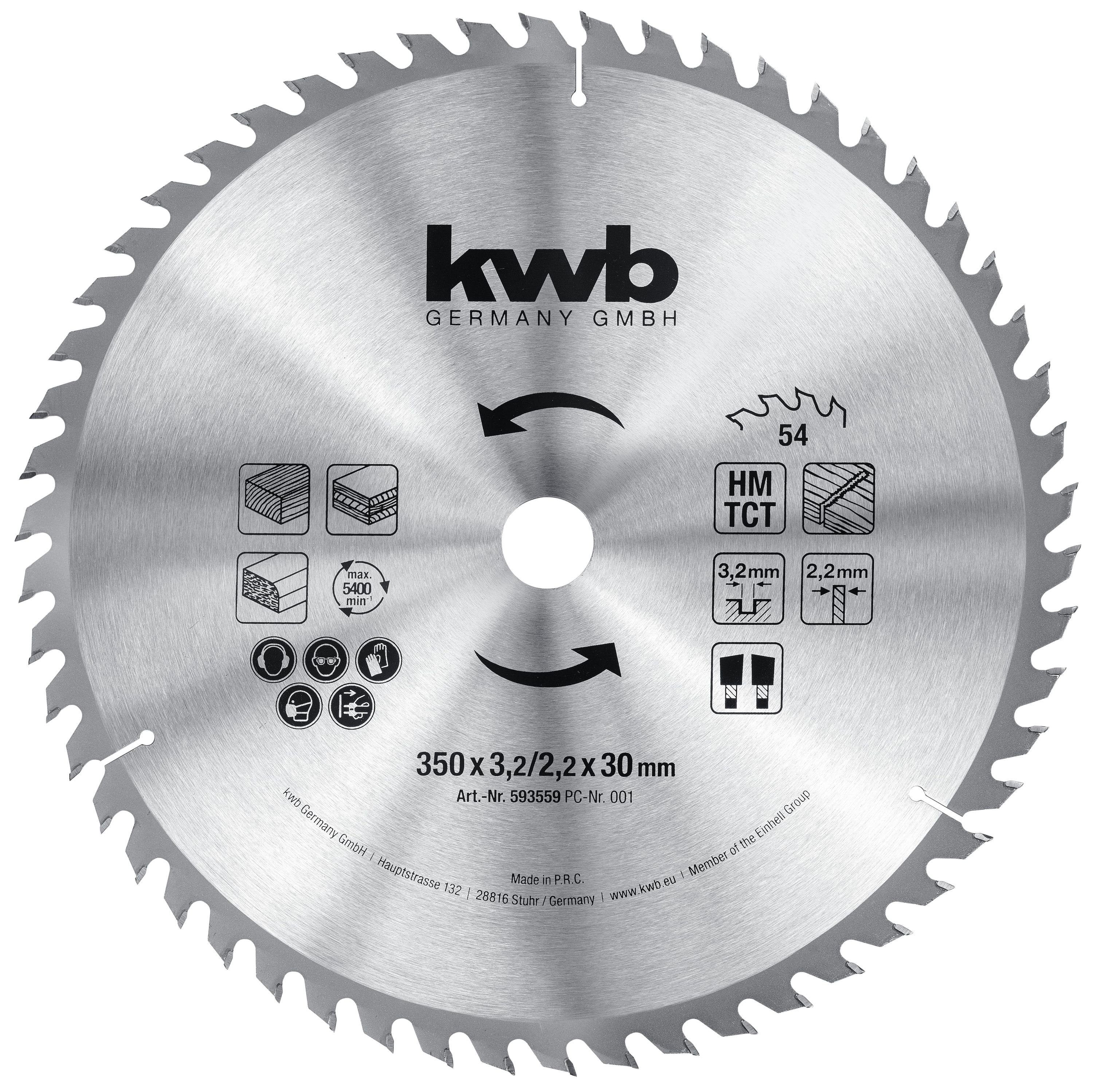 kwb Kreissägeblatt, Bau-Kreissägeblatt 315 x 30 Sägeblatt für Tisch-Kreissägen, Wechselzah