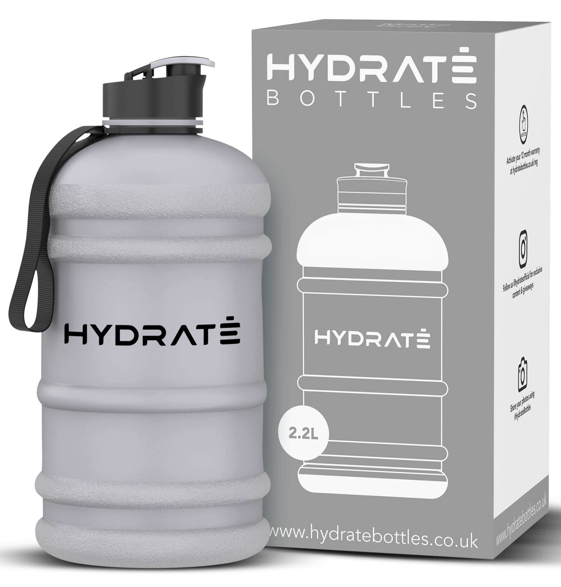 Hydrate Lila Kunststoff Matte Bottles Litre Trinkflasche, 2.2