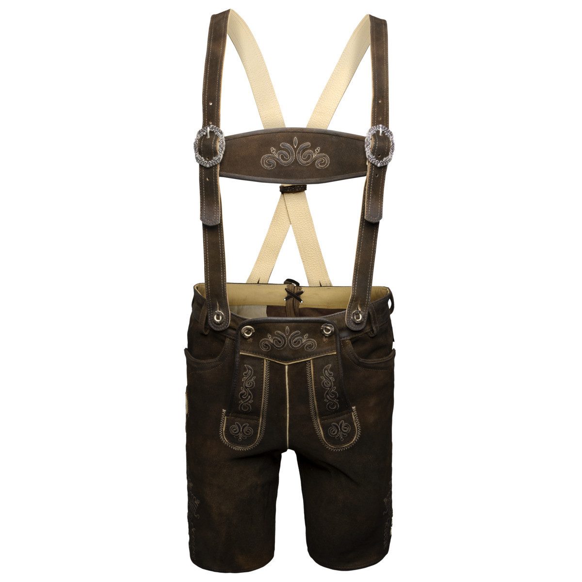 Maddox Trachtenlederhose Rafael Herren (1-tlg) Trachtenlederhose, Trachtenhose, Bayerische Lederhose, Oktoberfest