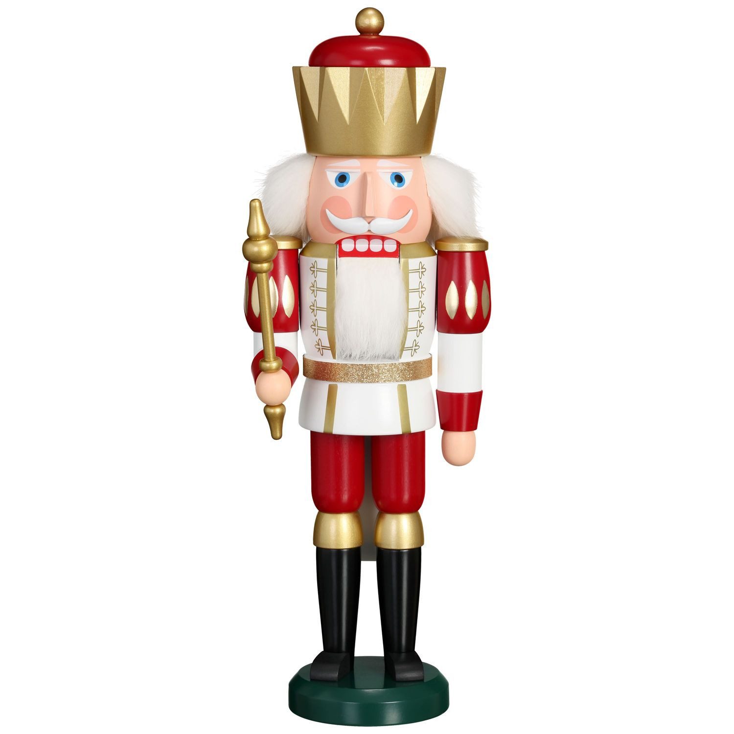 Seiffener Volkskunst Nussknacker König exclusiv 40 cm - tolle Farben zur Wahl aus dem Erzgebirge, aus dem Erzgebirge
