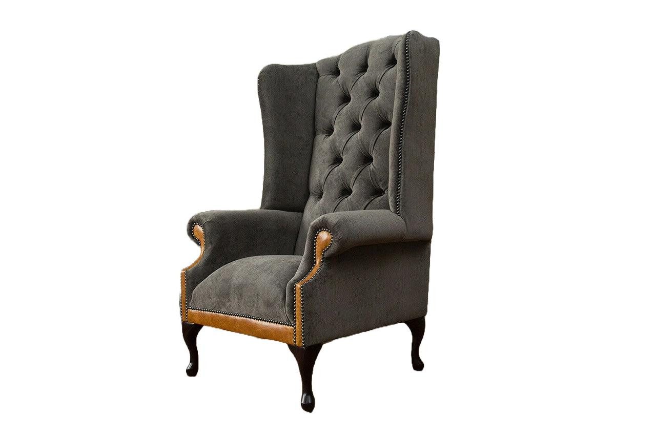 Xlmoebel Sessel Luxuriöser Chesterfield Samt-Sessel in elegantem Design (Sessel), Hergestellt in Europa