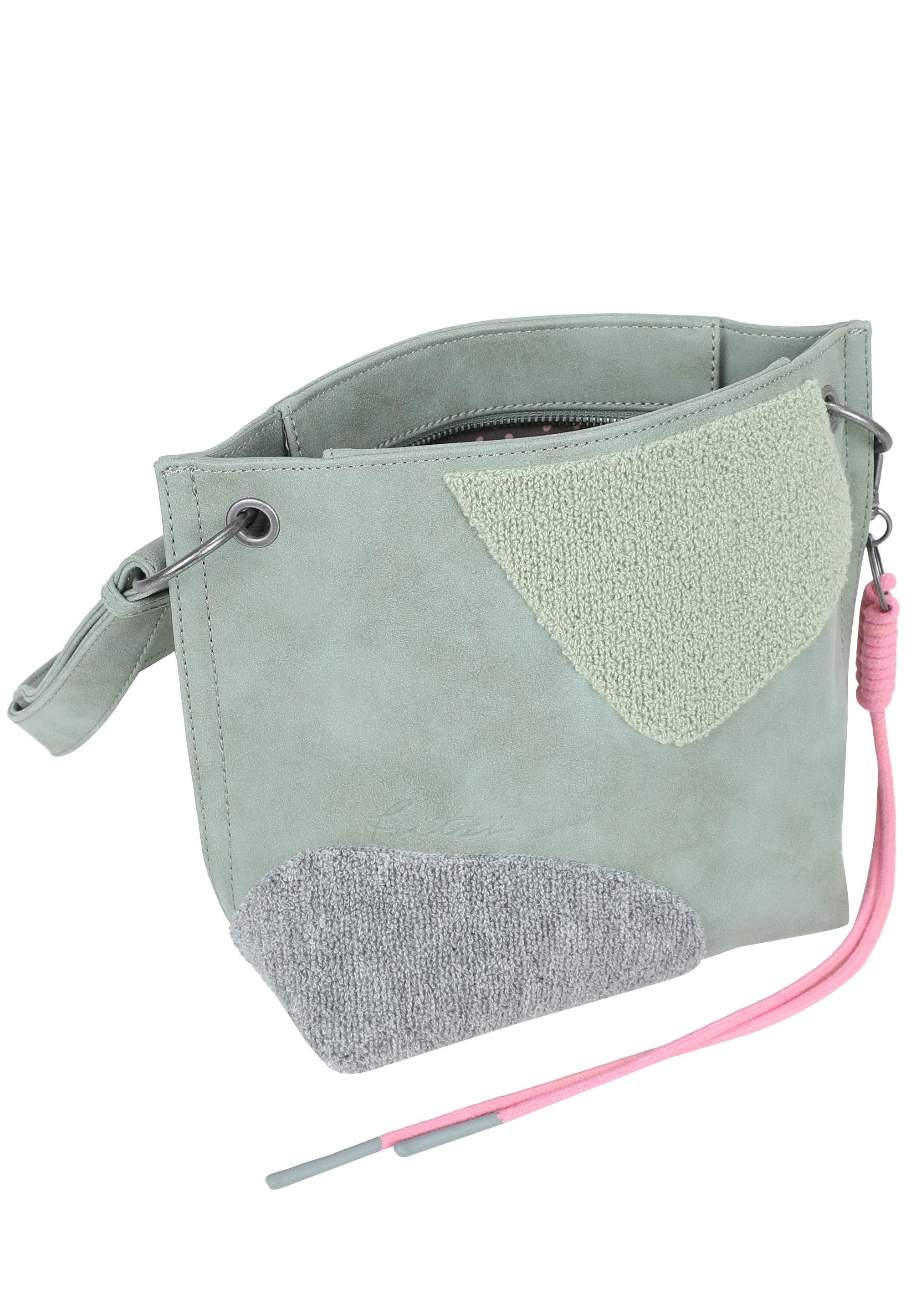 Fritzi aus Preußen Schultertasche Fritzi03 Limited Happy Flocked Jive Soft Berry, mit moderner Flockung
